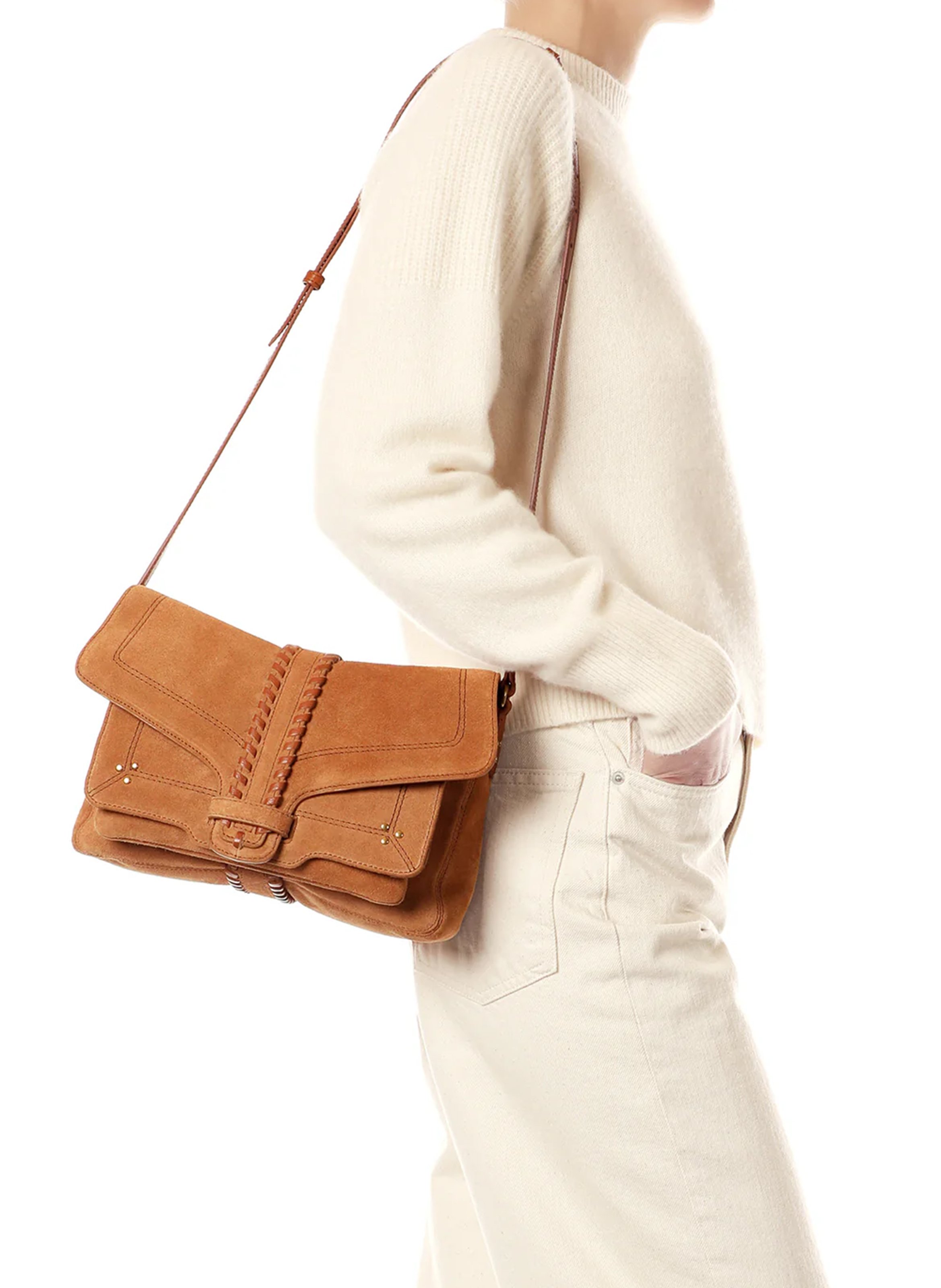 Leder-Umhängetasche JEROME DREYFUSS Braun