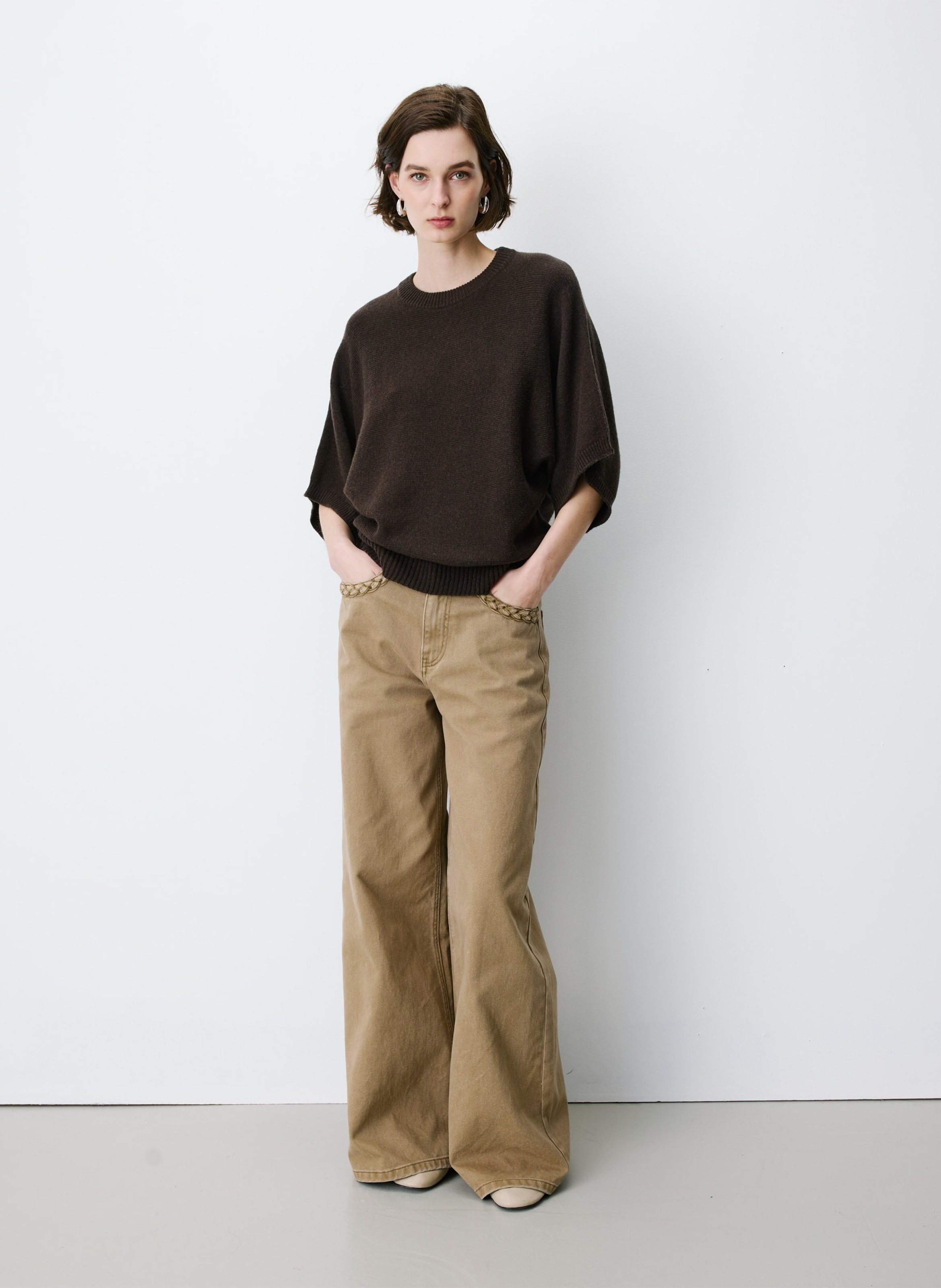 Pull oversize col rond | Marron GRACE ET MILA Femme