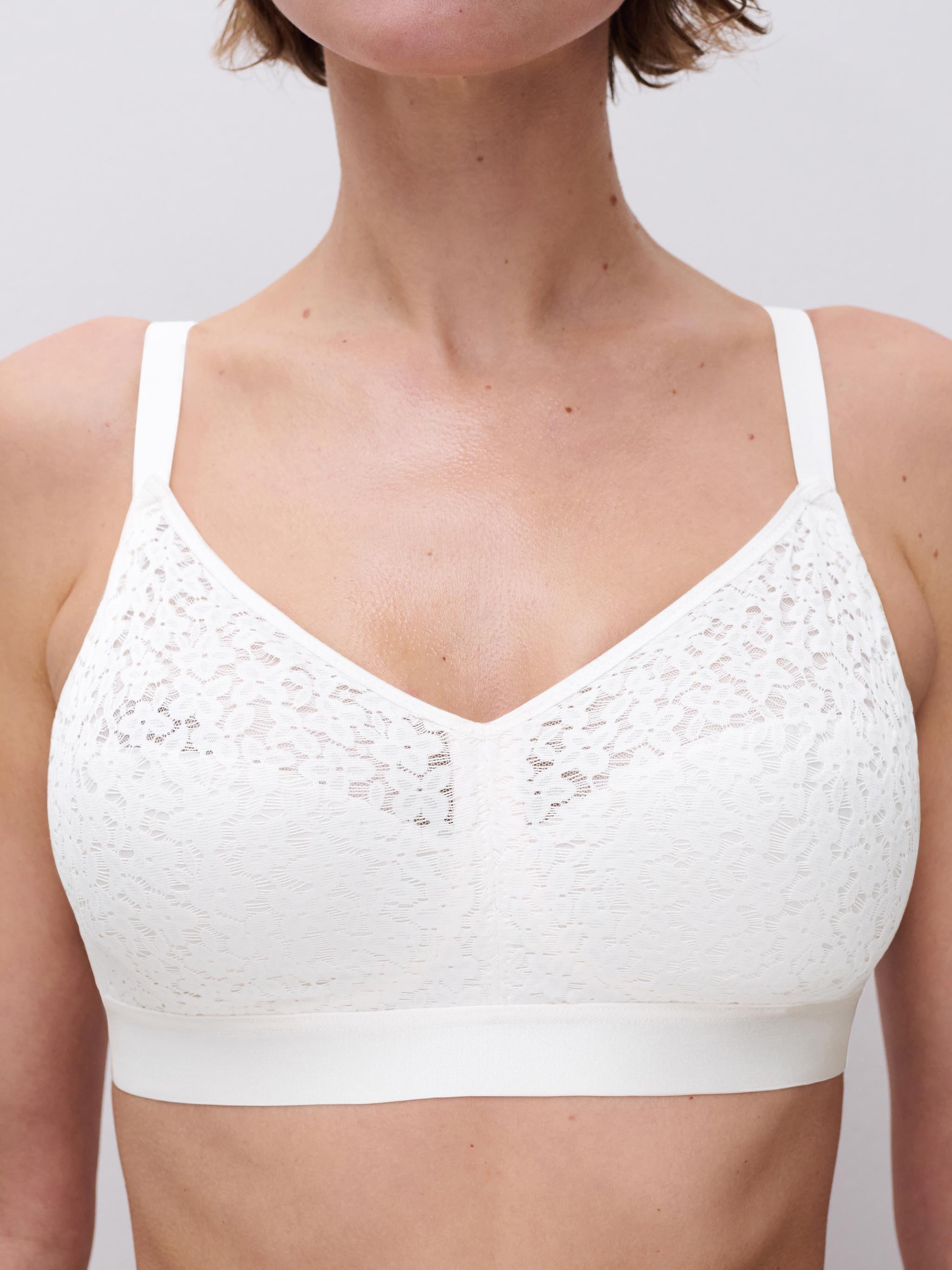 Non-wired support bra with cups CHANTELLE White