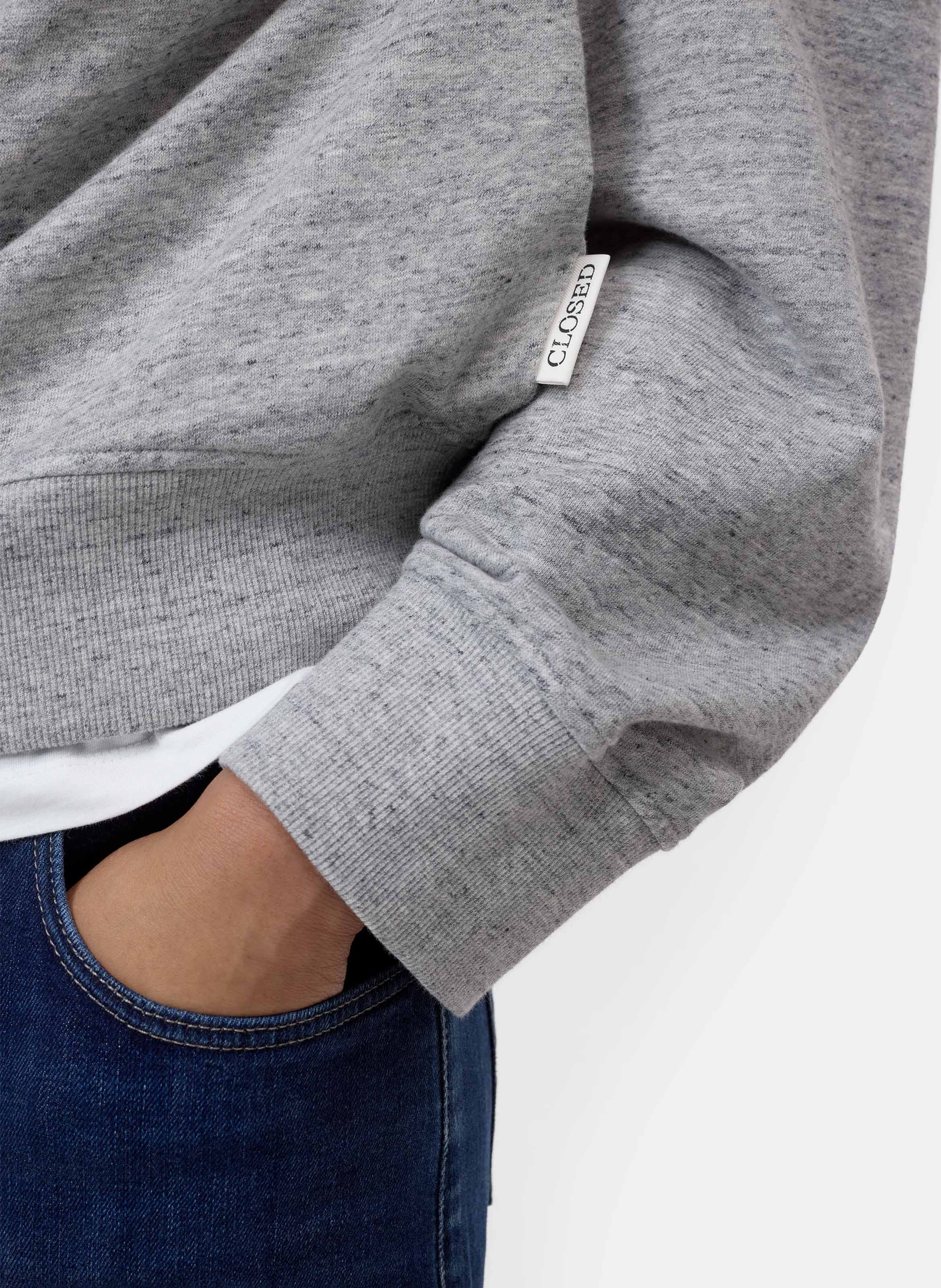 Oversized cotton polo shirt CLOSED Grey