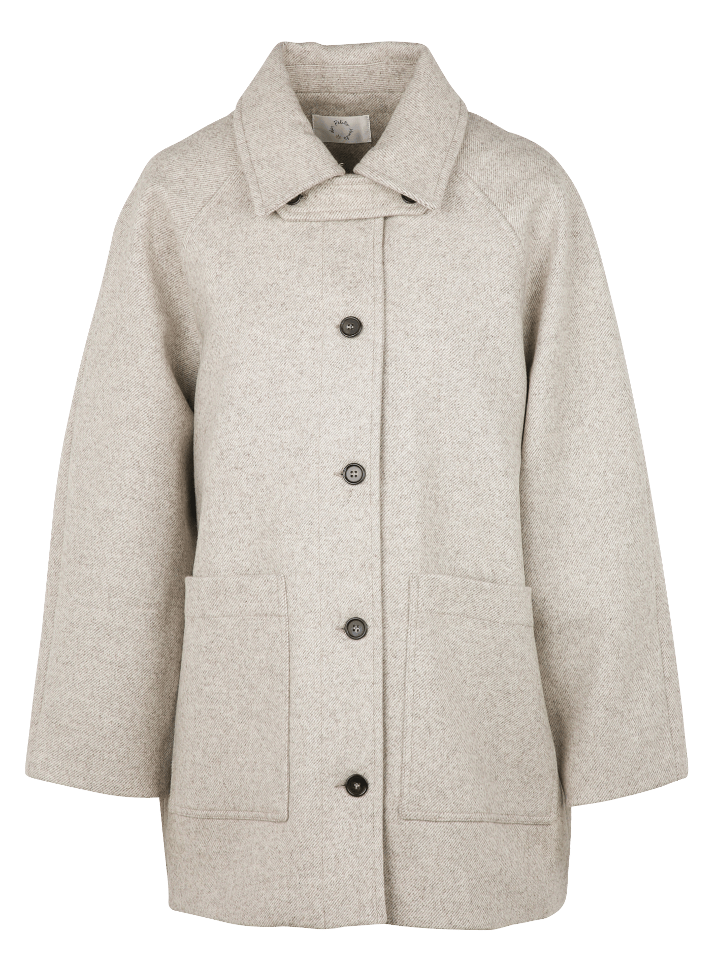 Manteau oversize en laine mélangée DES PETITS HAUTS Beige