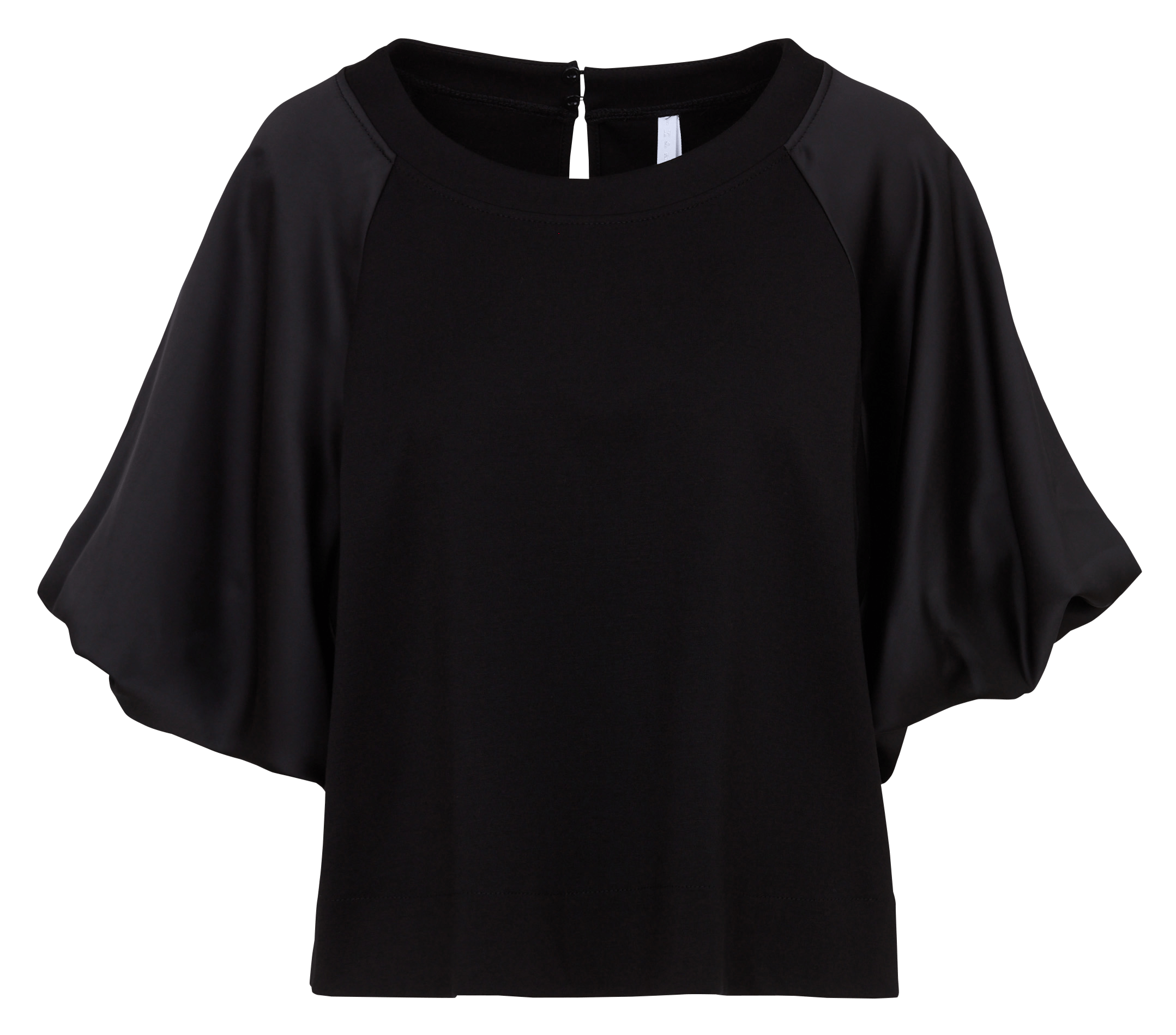Top diritto con scollo tondo e maniche a palloncino IMPERIAL Marrone