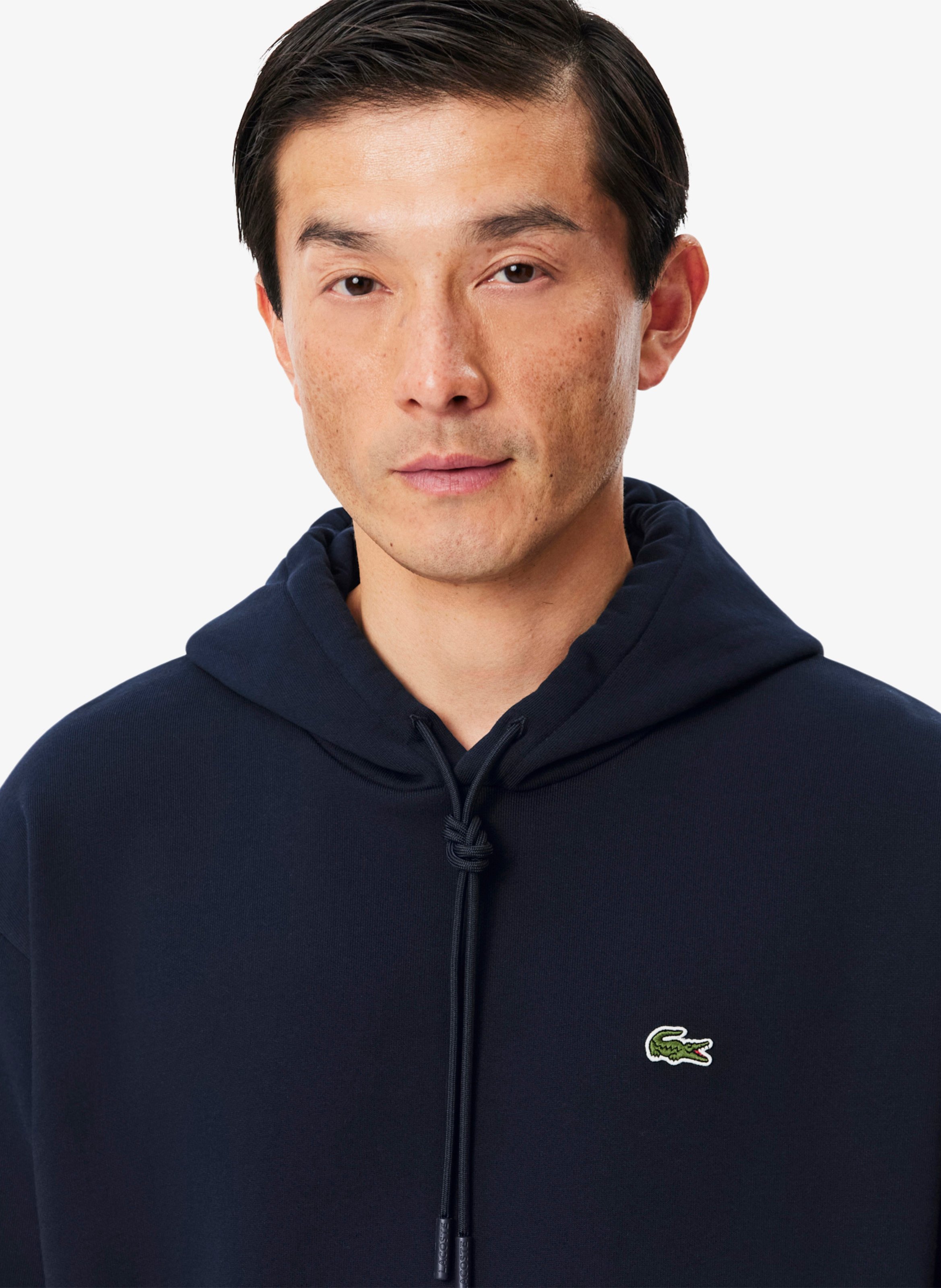 Cotton-blend hoodie LACOSTE Blue