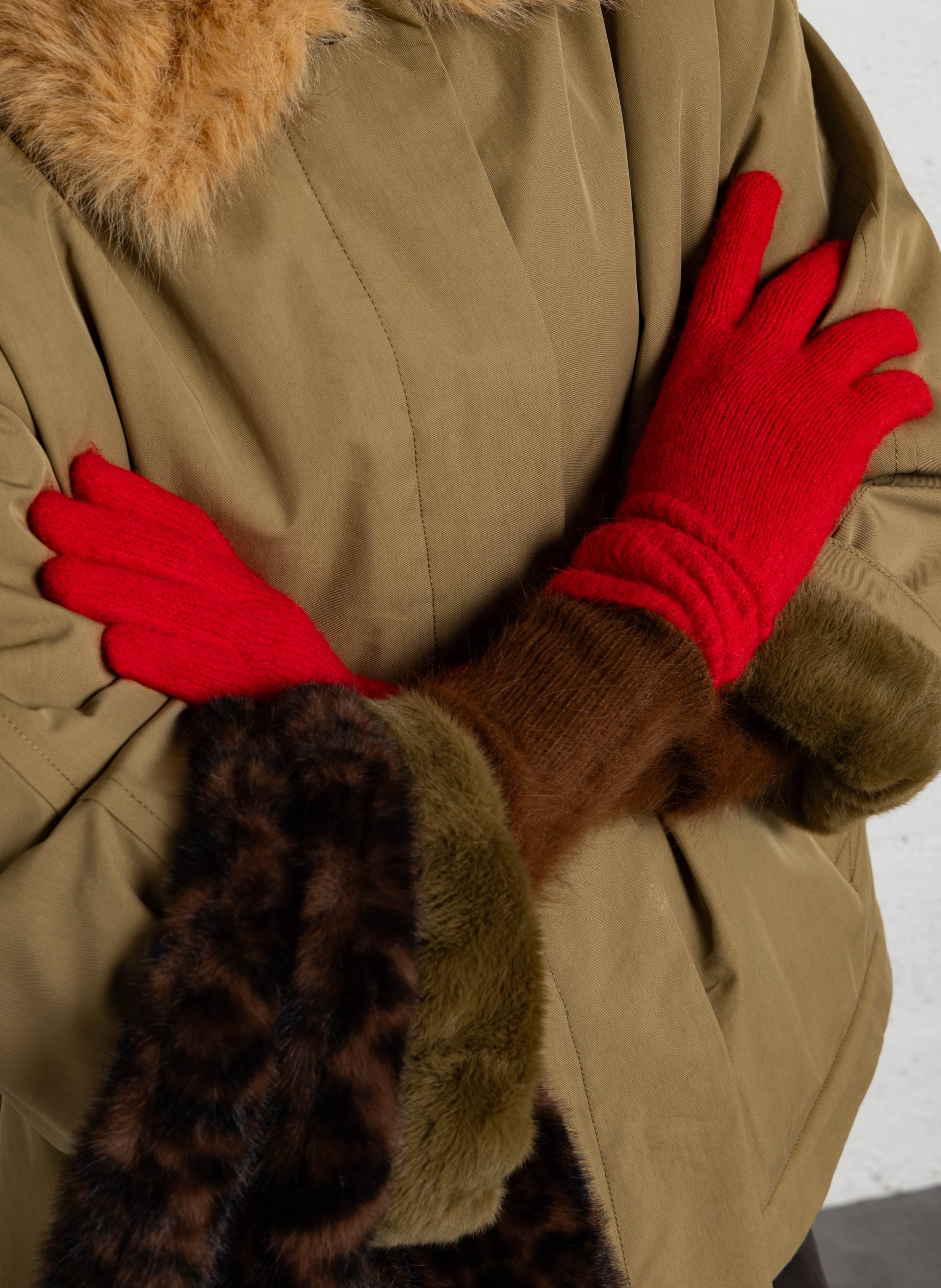 Gants unis en laine mélangée BECKSONDERGAARD