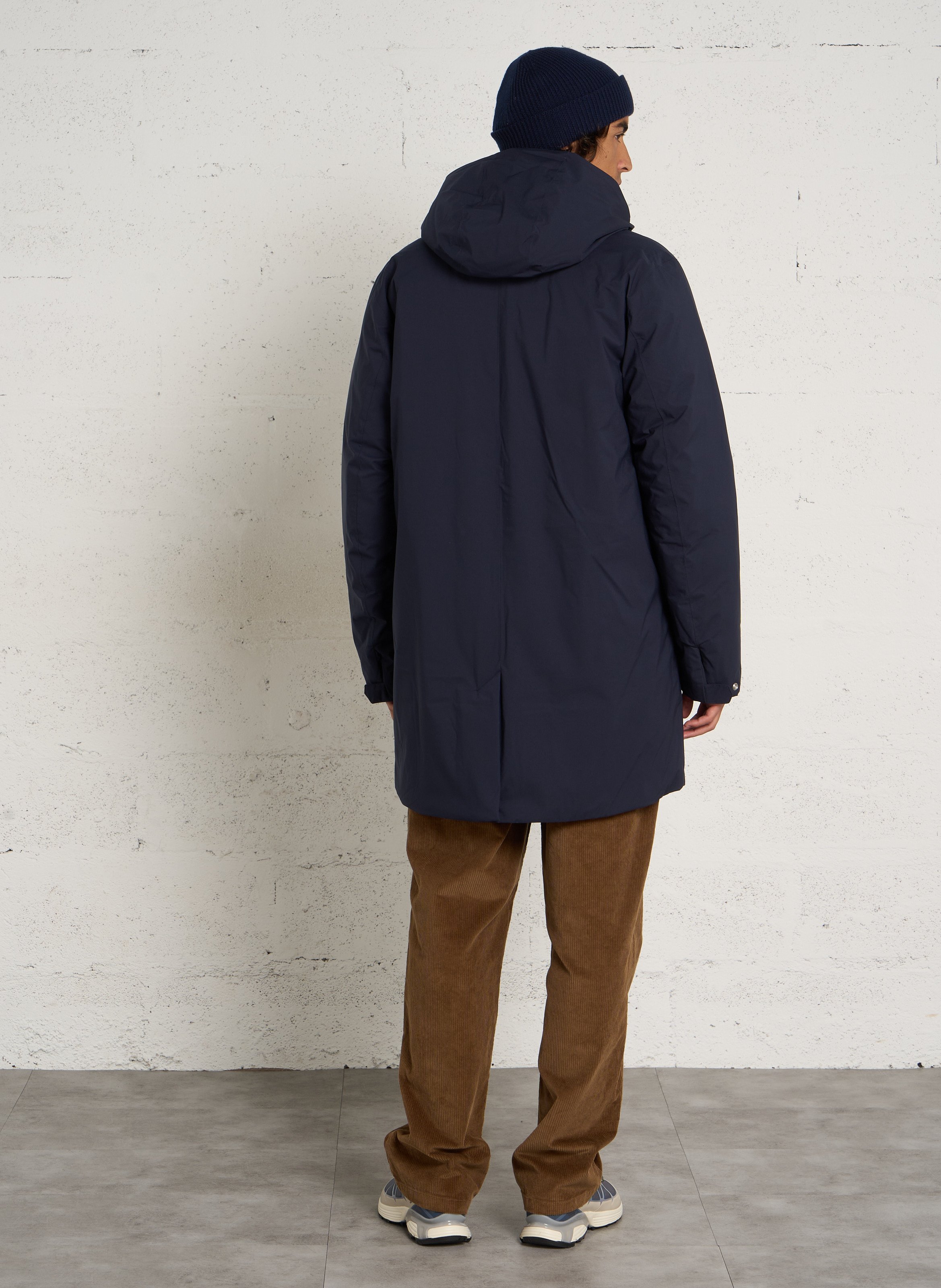 Unifarbene Daunenjacke mit Kapuze K-WAY Blau