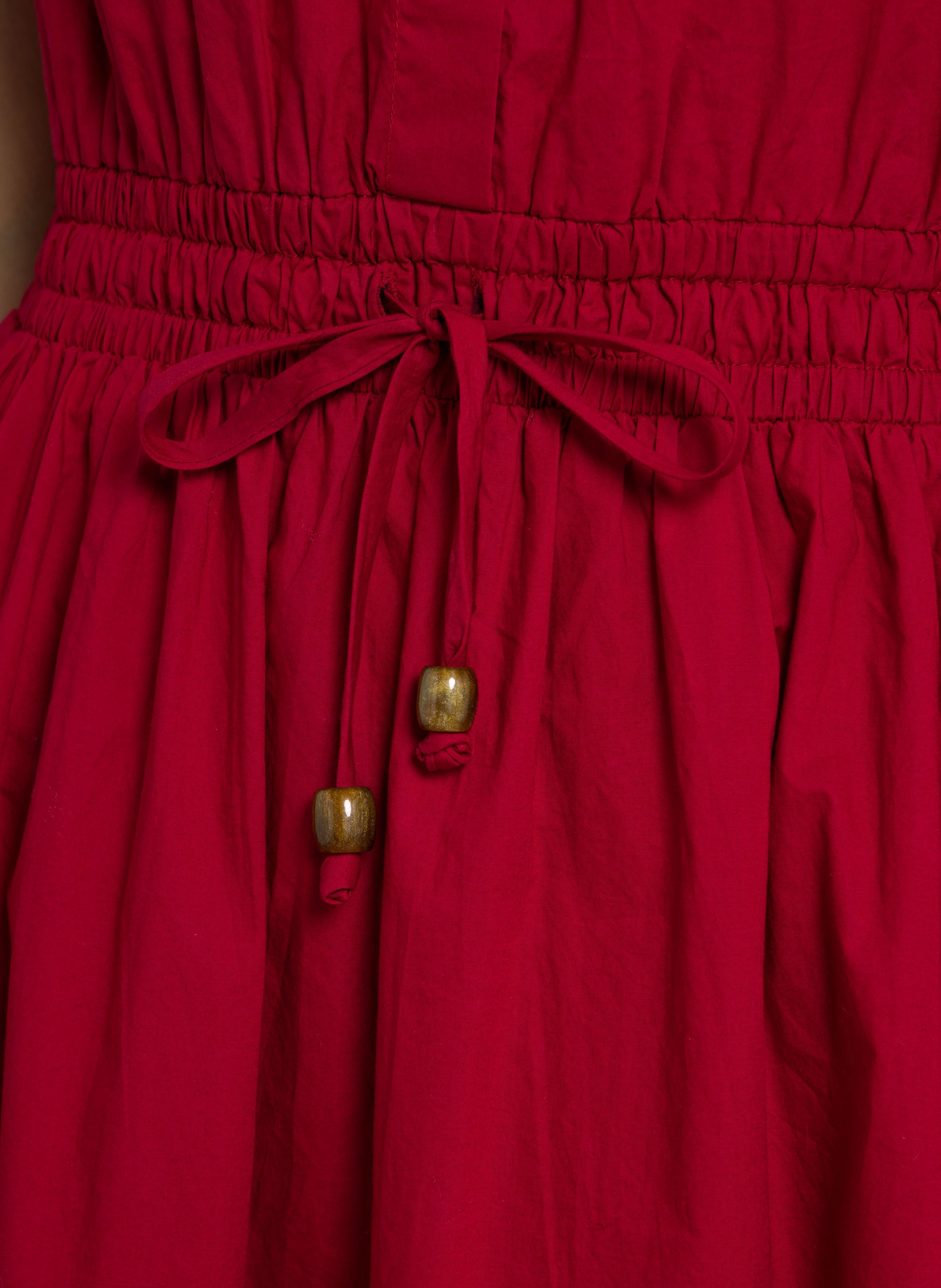 Robe longue cintrée en coton MAISON 123 Rouge