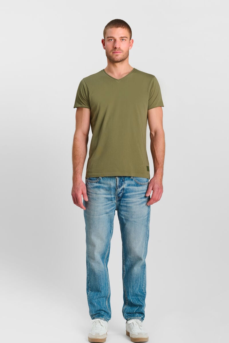 V-neck T-shirt LE TEMPS DES CERISES Khaki