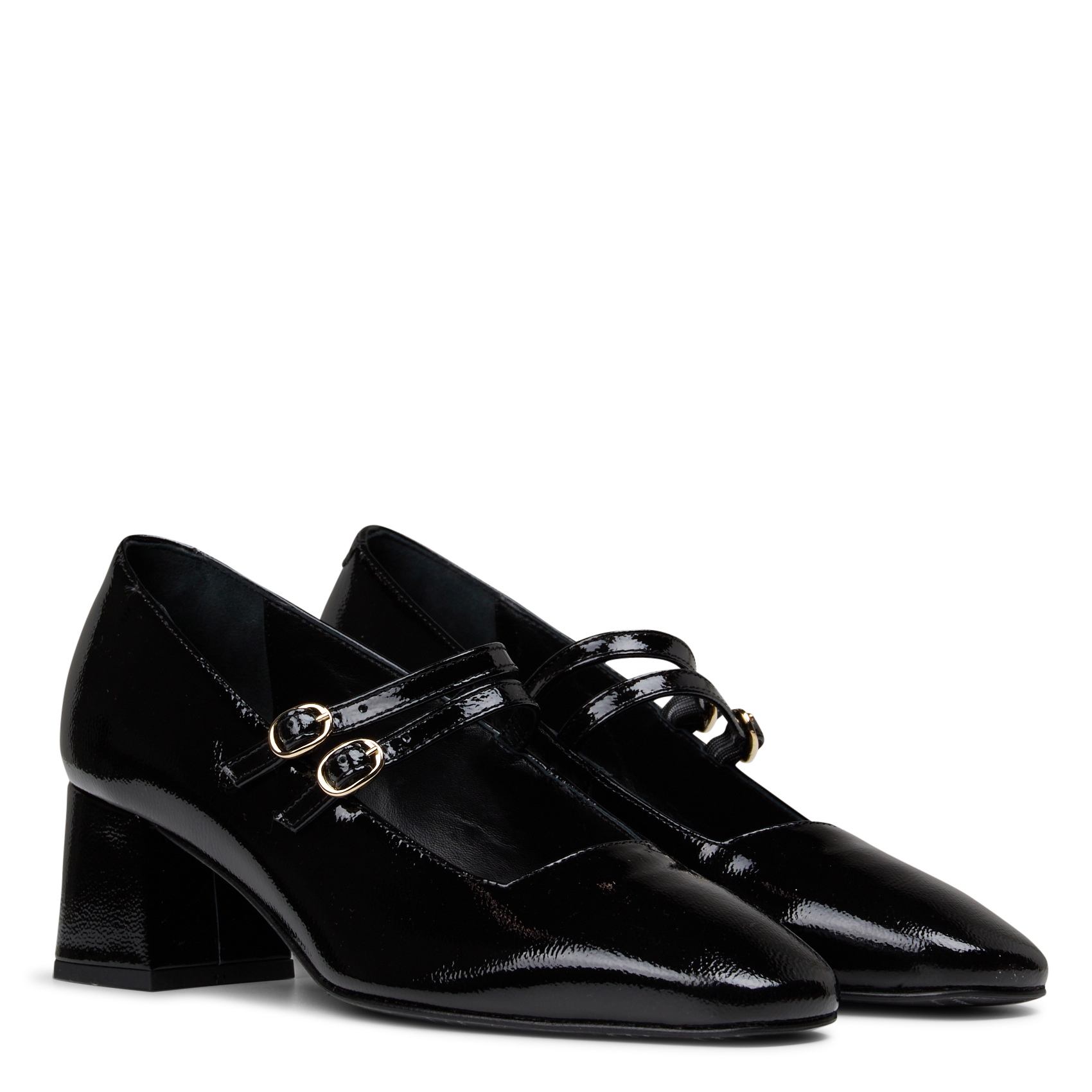 Babies à talons vernis en cuir verni BOBBIES Noir