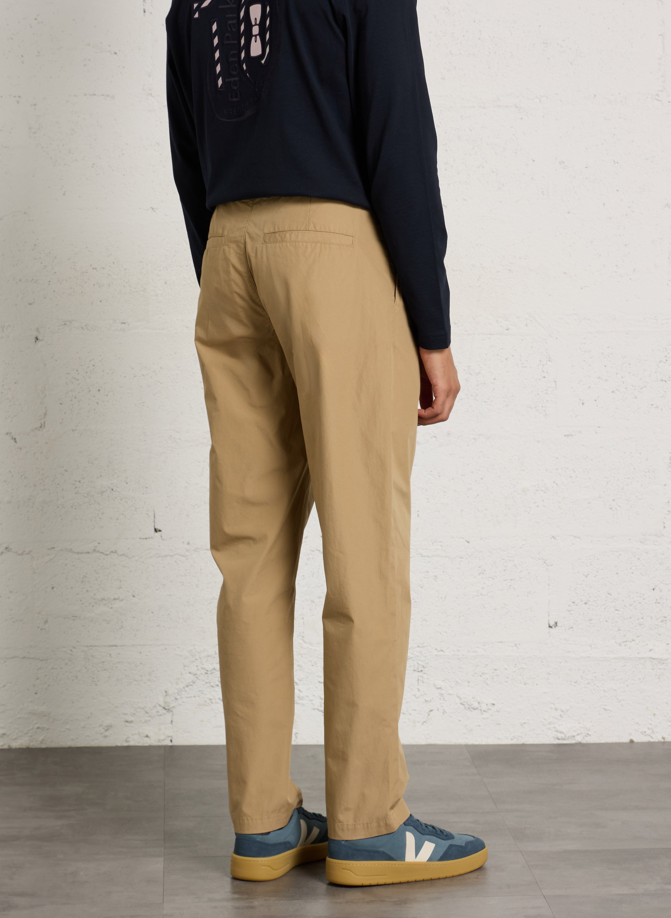Rechte, katoenen broek MINIMUM Beige