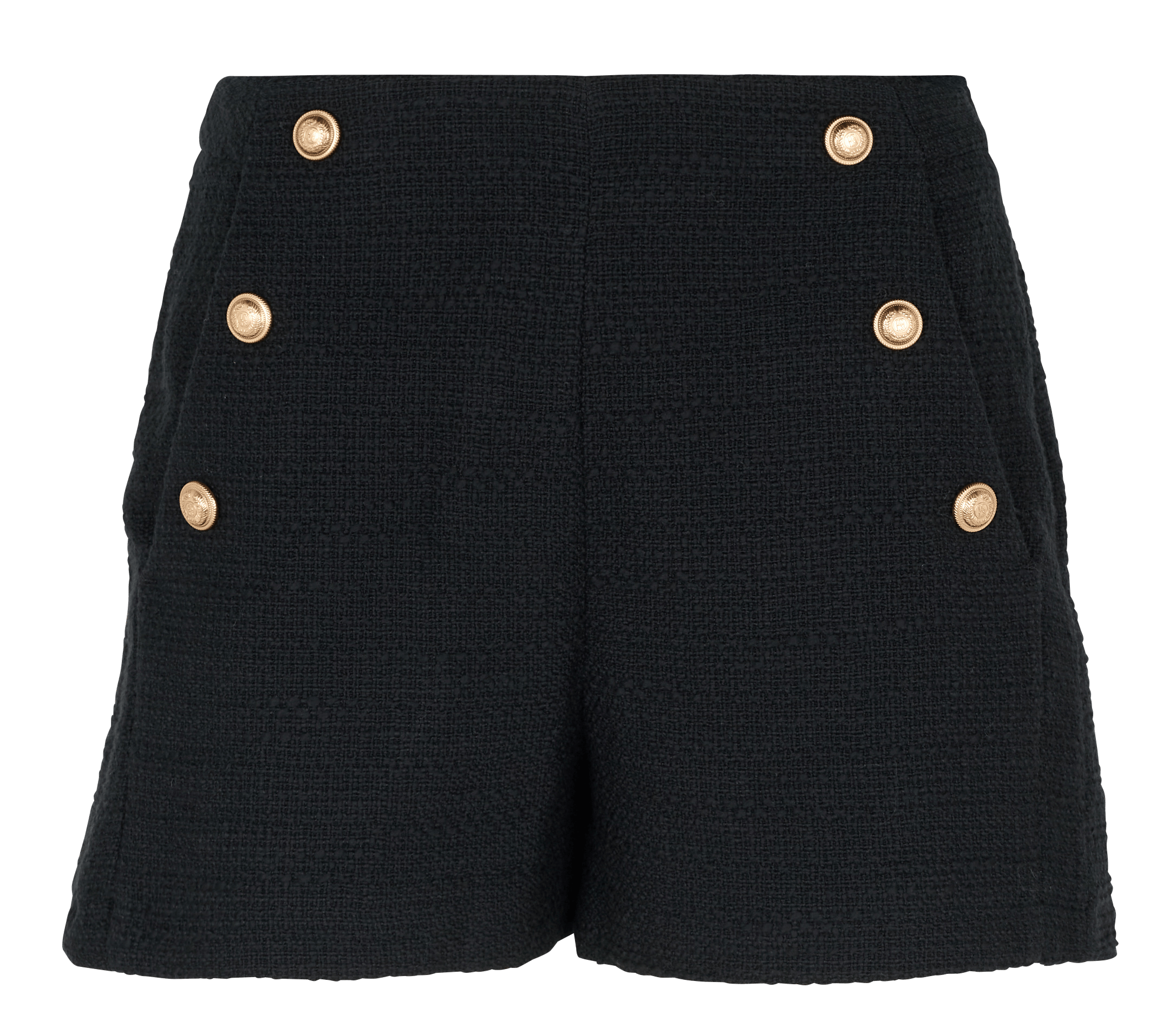 Plain straight-leg shorts in a cotton blend IKKS Black