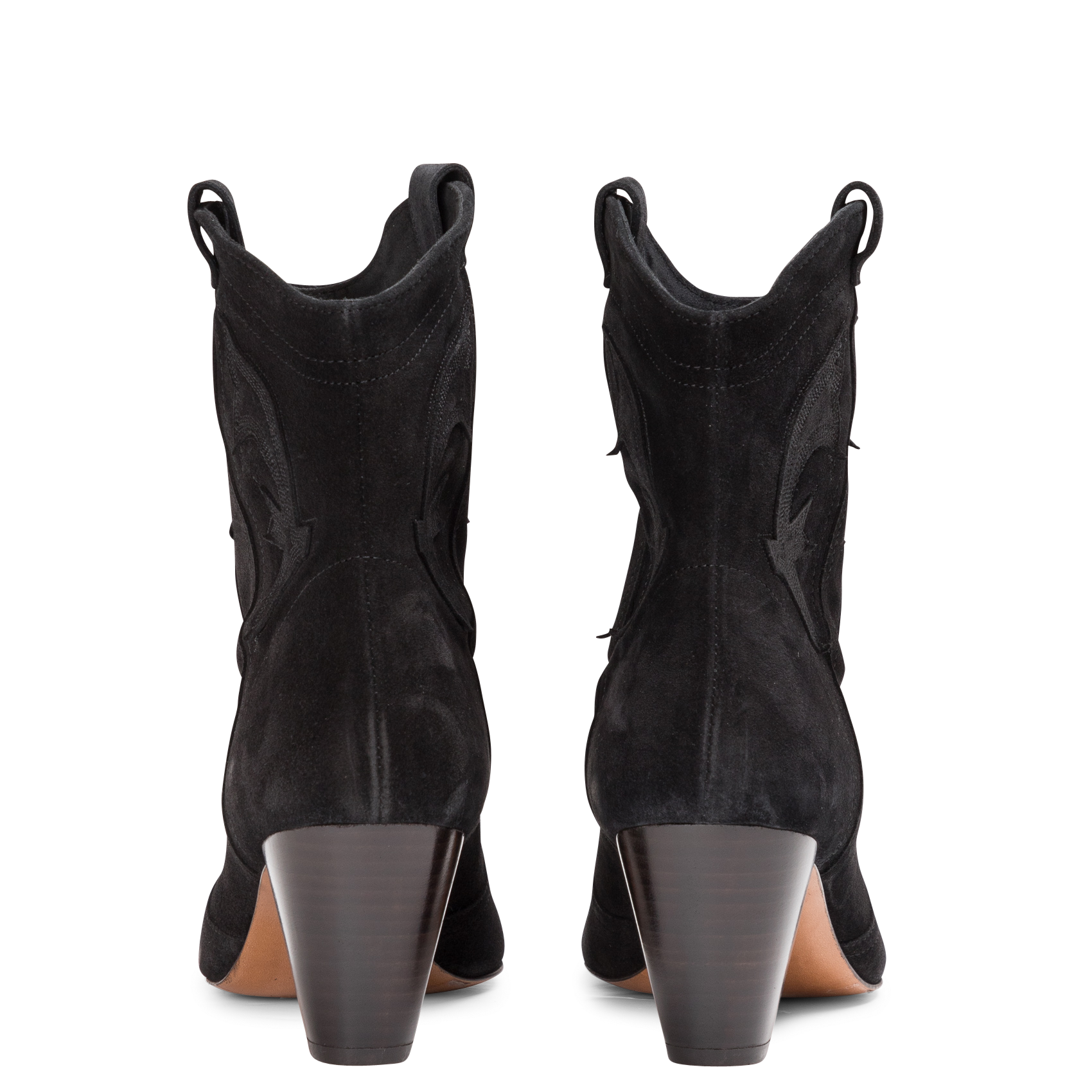 Bottines en cuir de vachette  BA&SH Noir