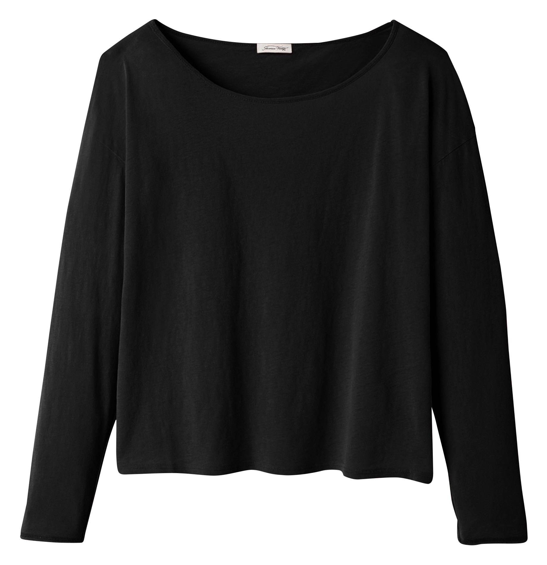 Tee-shirt ample à col bateau en coton  AMERICAN VINTAGE Noir