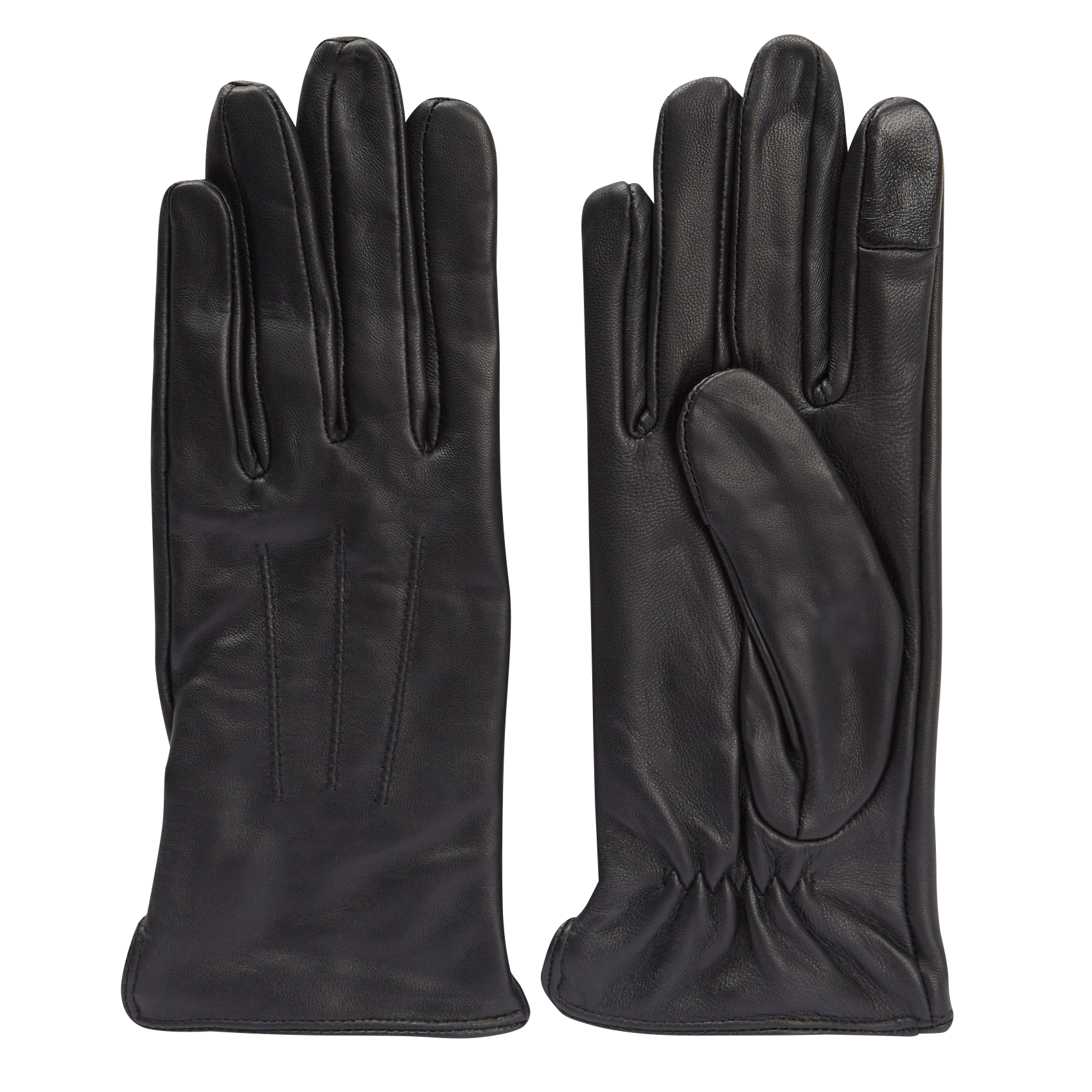 Lederhandschuhe PIECES Schwarz