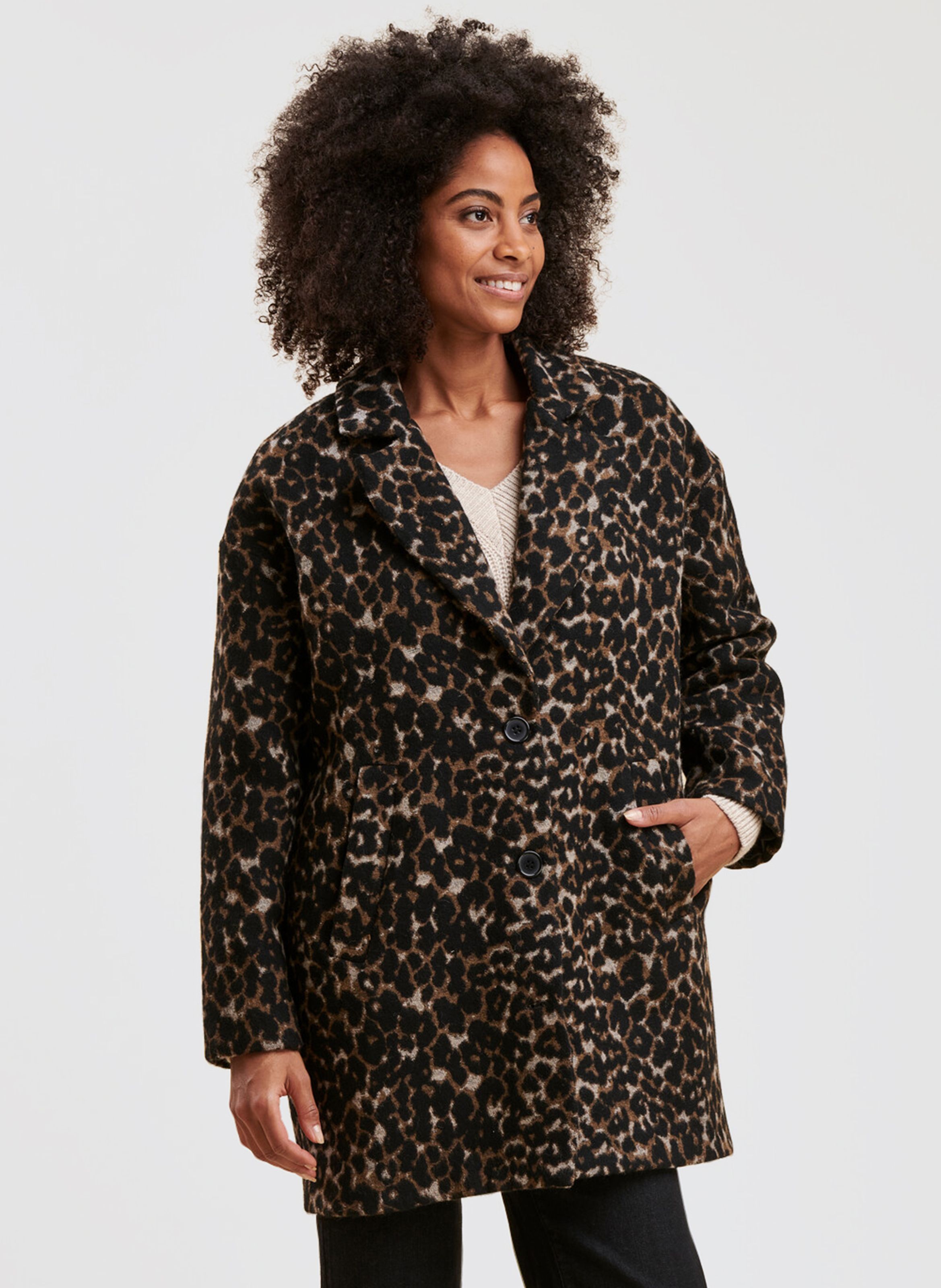 Manteau best sale leopard stradivarius