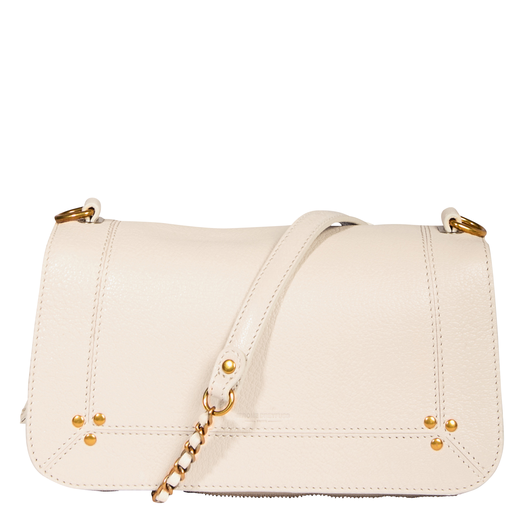 Umhängetasche aus Leder Beige