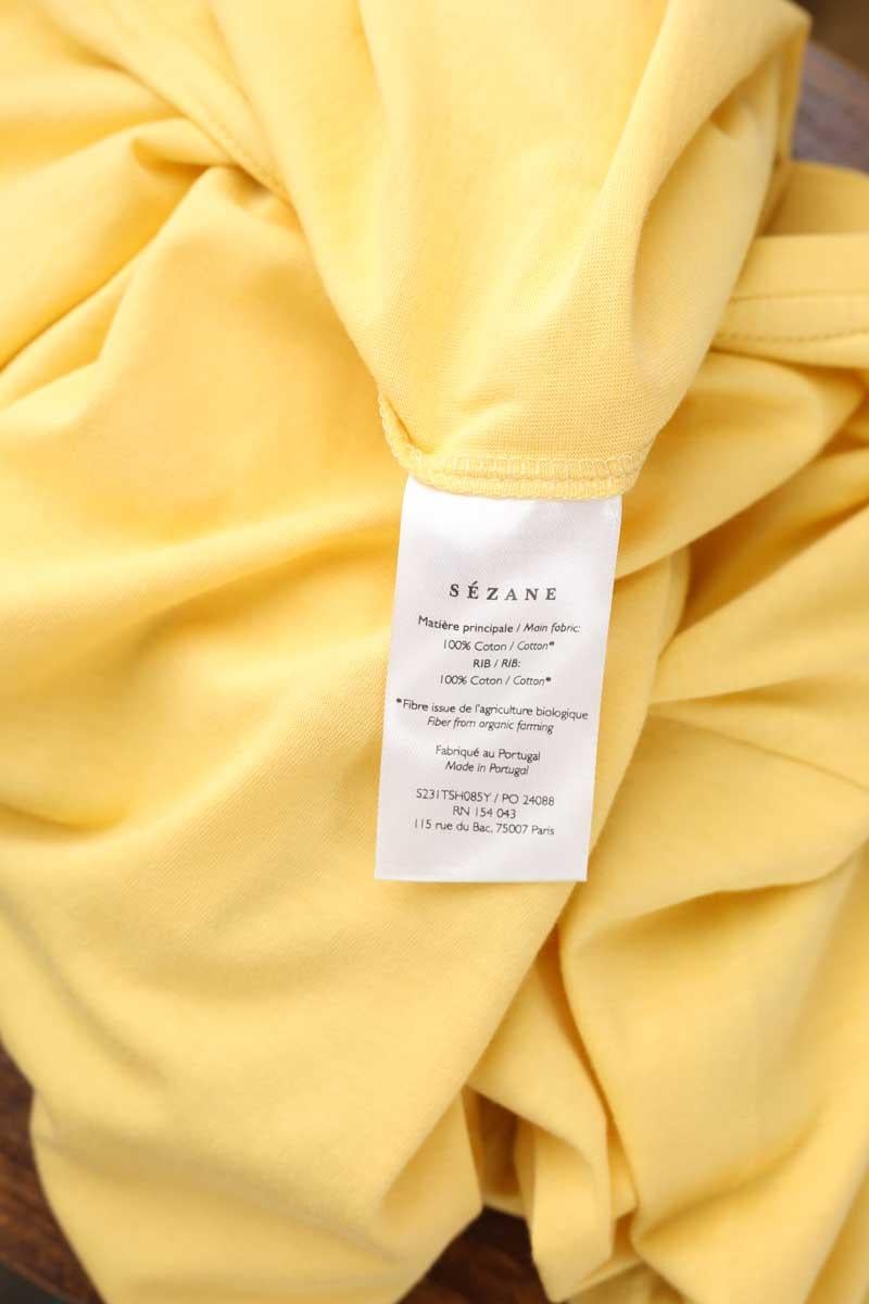Cotton T-shirt SEZANE - Seconde main Yellow