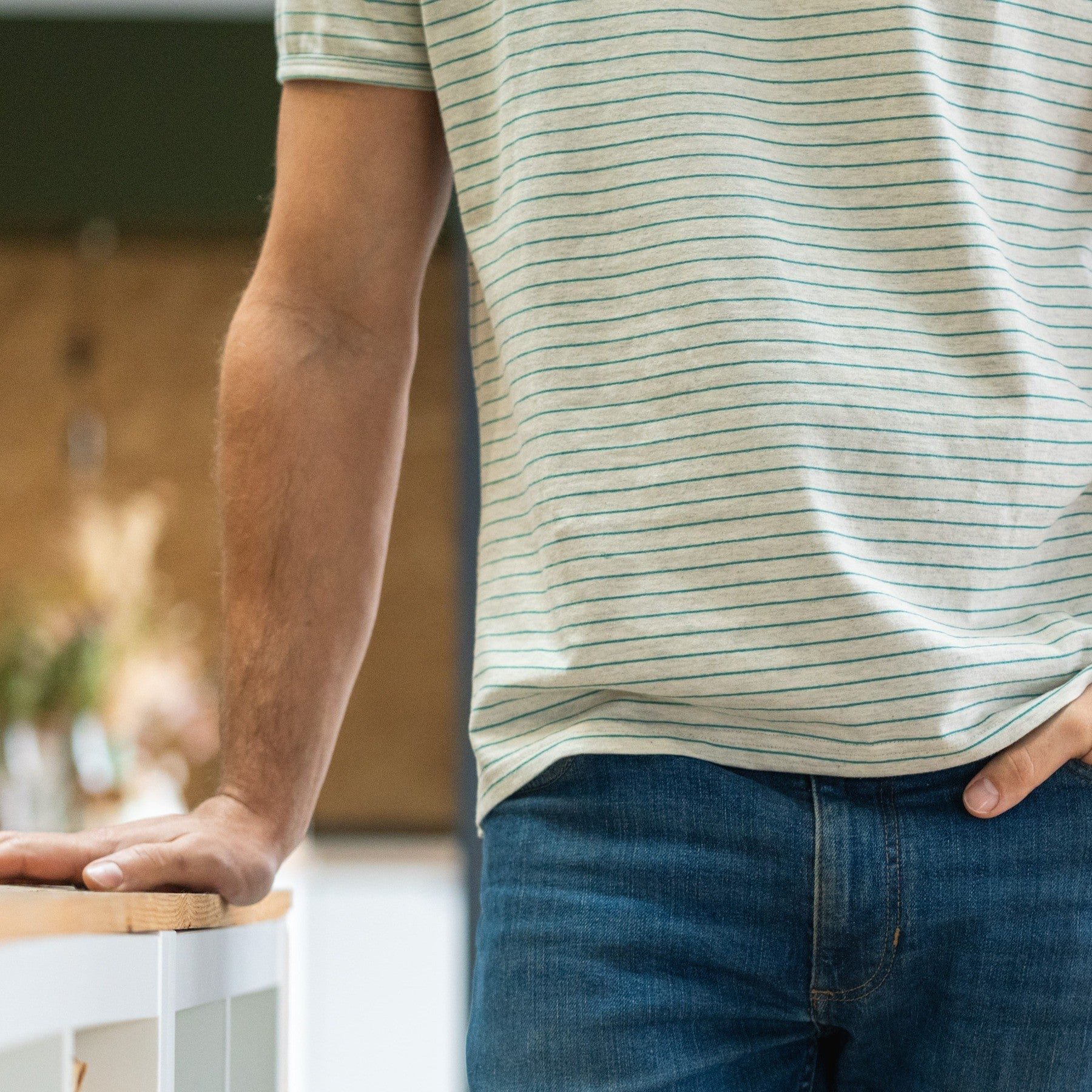 Authentic organic cotton T-shirt BILLYBELT Beige