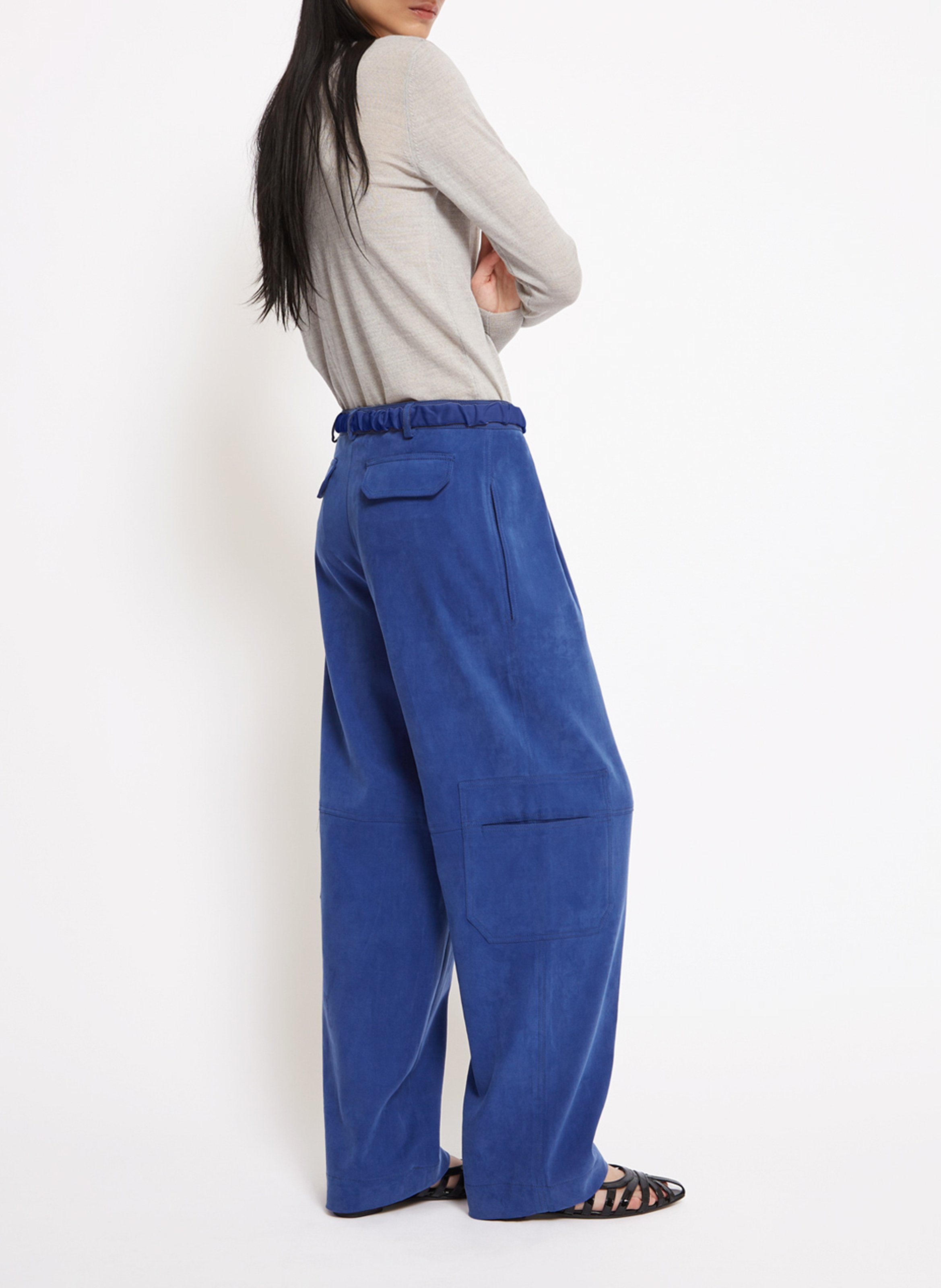 Pantalon large velours ROSEANNA Bleu