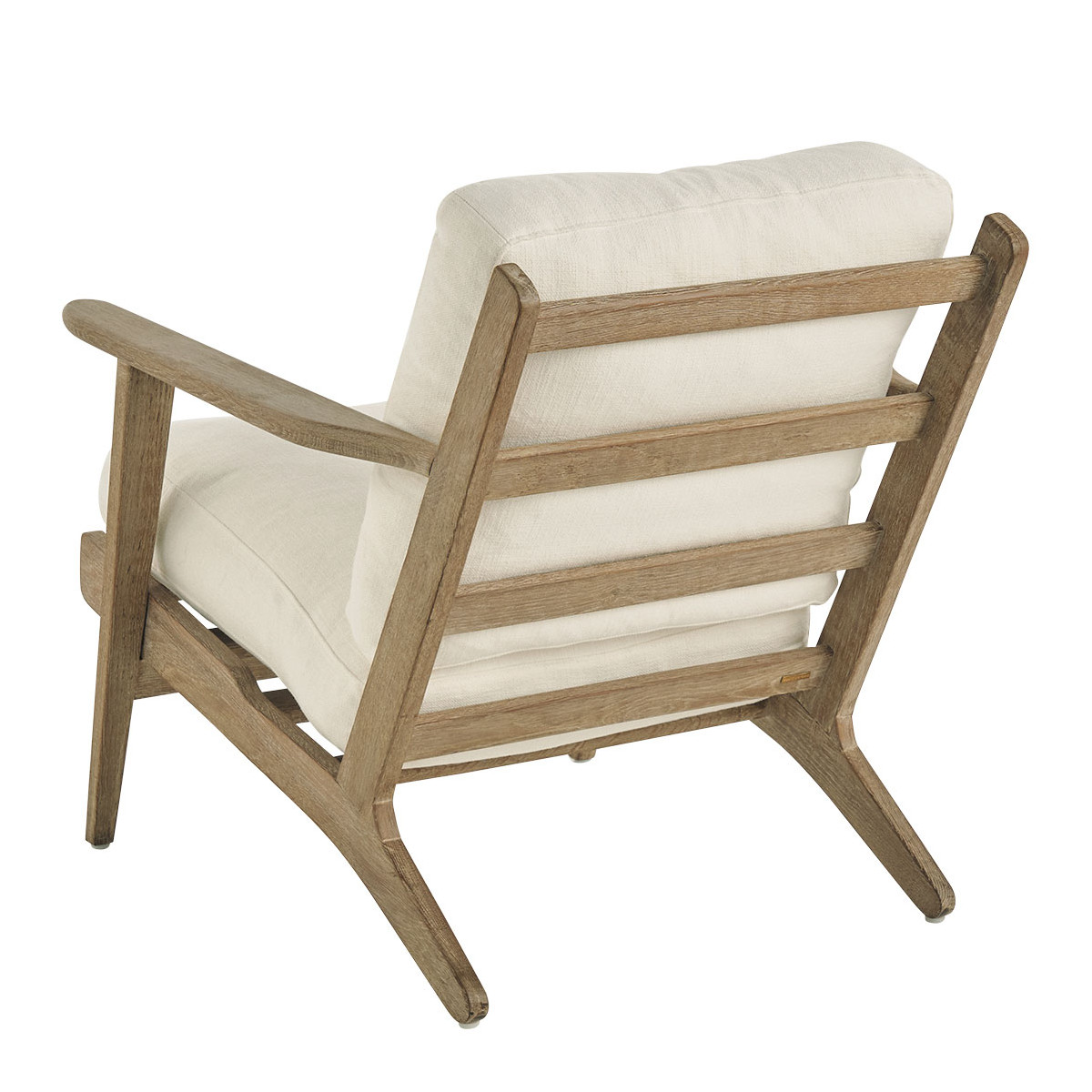 Cotton and linen armchair BLANC D'IVOIRE Beige