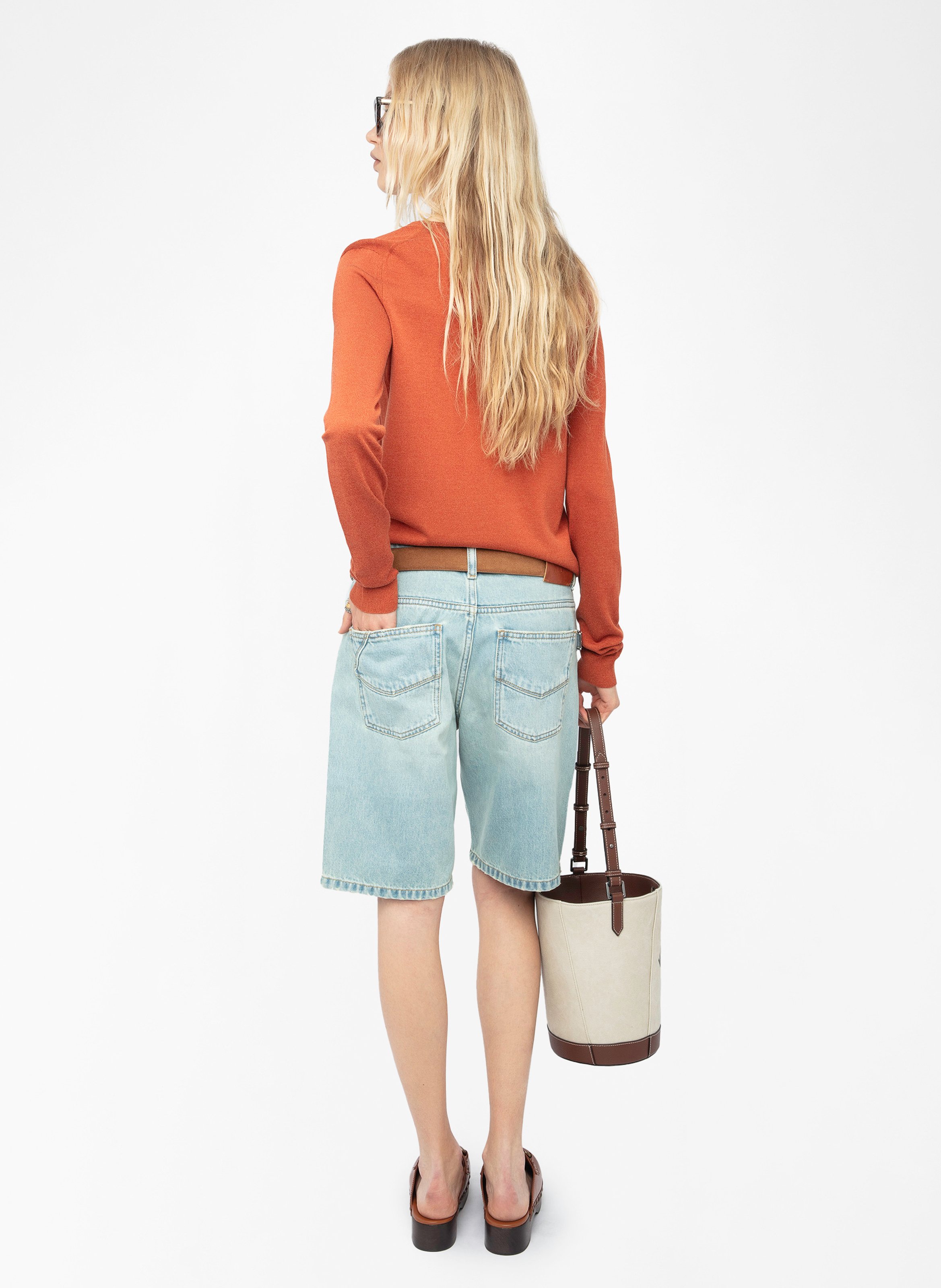 Round-neck knit top ZADIG&amp;VOLTAIRE Brown