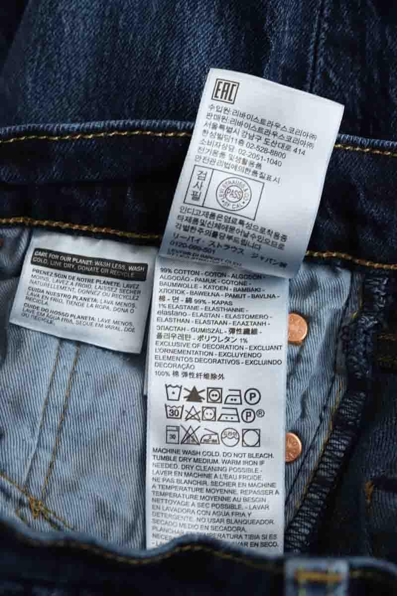 Cotton straight jeans LEVI'S - Seconde main Blue