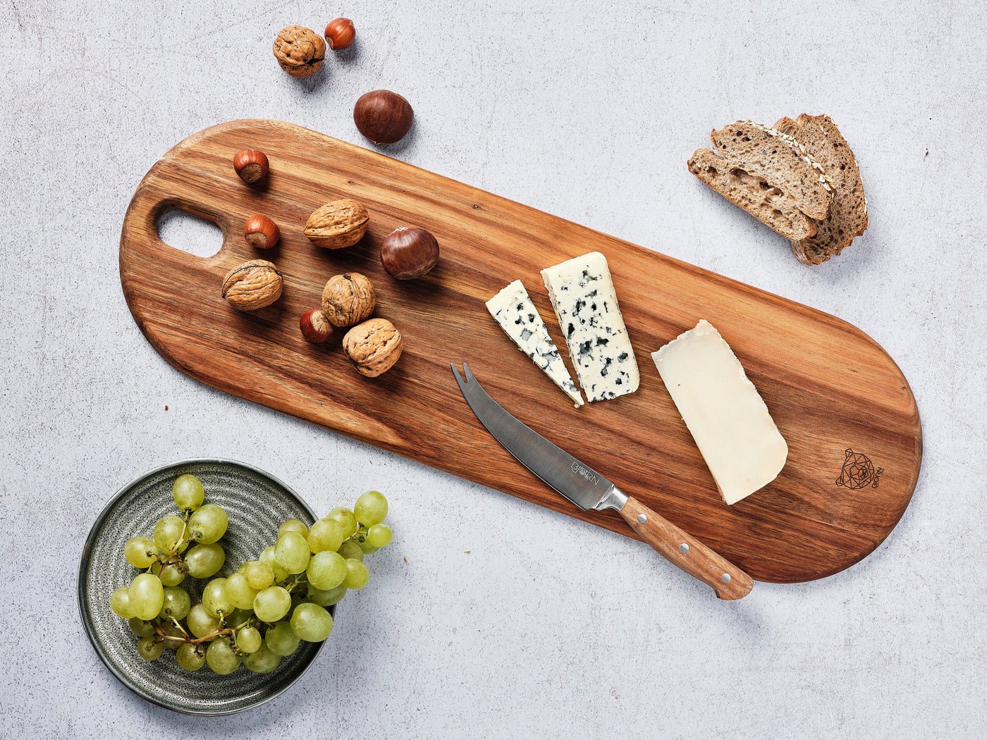 Acacia Wood Cutting Board Elin - 55 x 18cm BJORN Brown