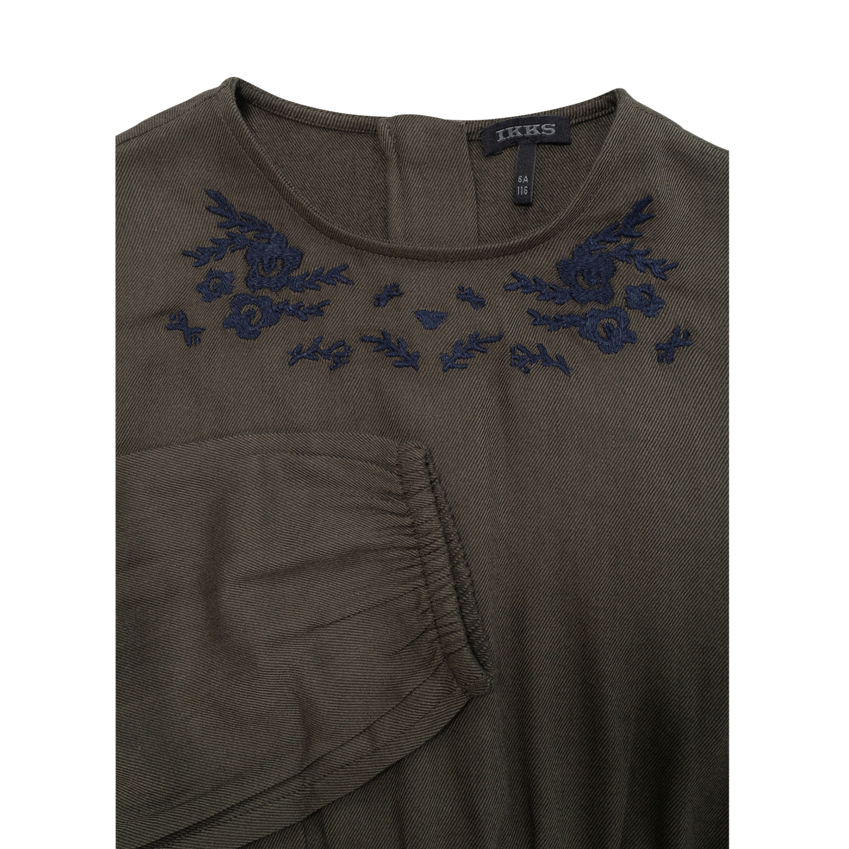 Short dress with embroidery IKKS JUNIOR Khaki
