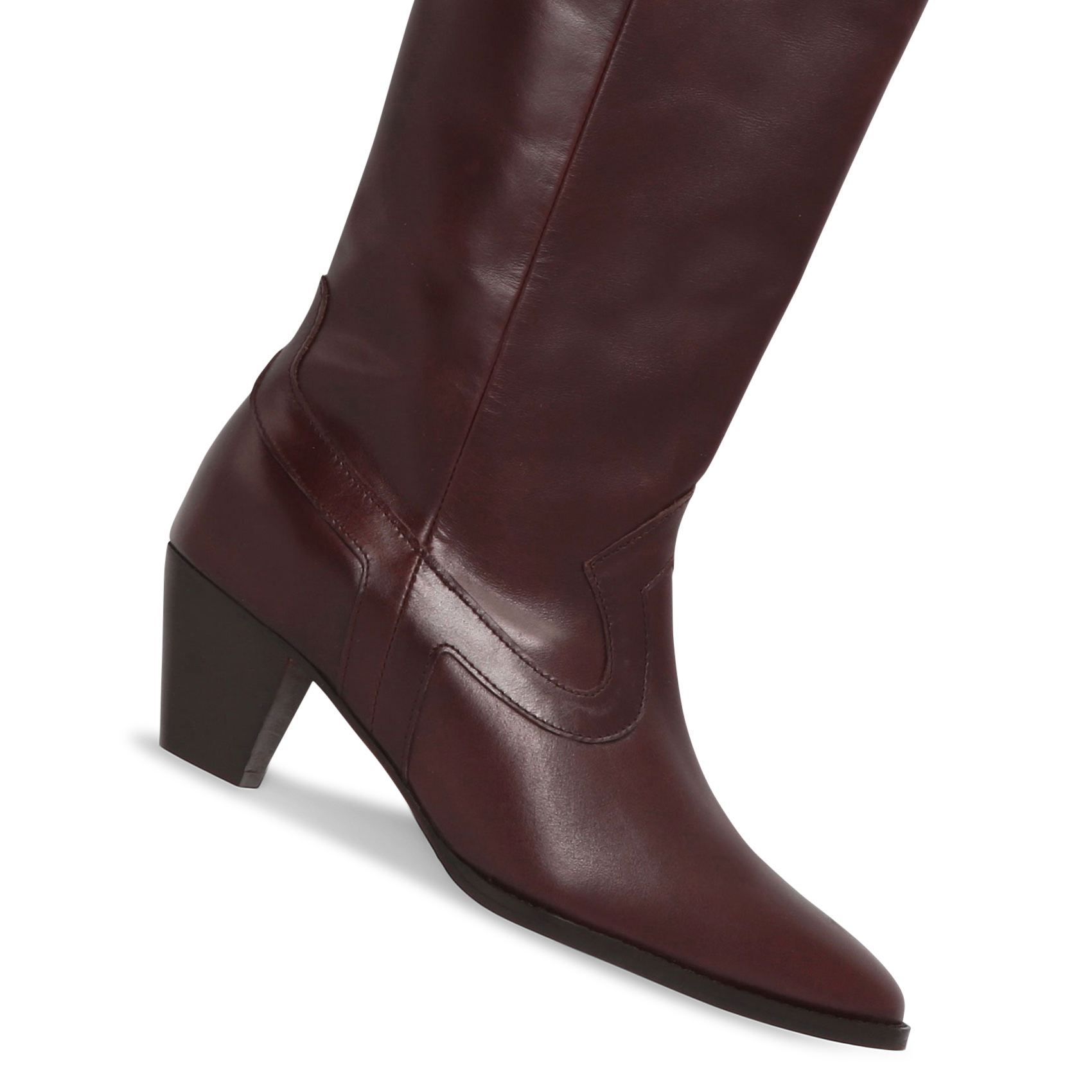 Bottes en cuir velours SOCQUE PARIS Marron