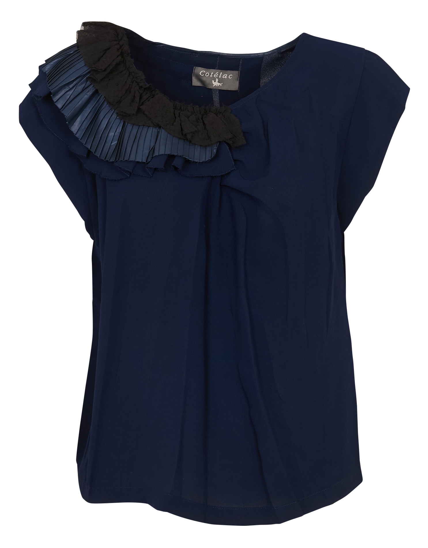 Top col rond COTELAC Bleu