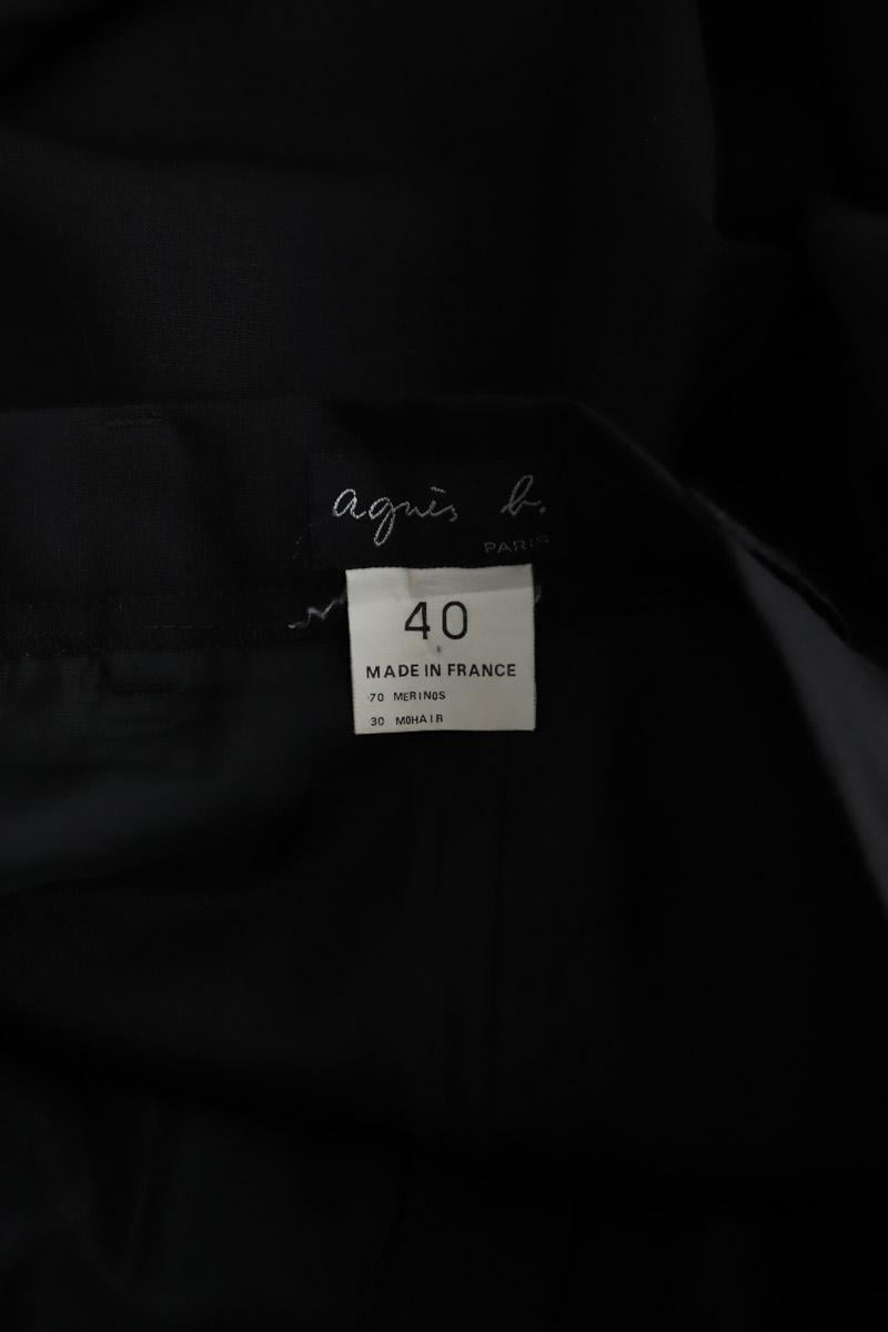 Bandol straight woollen trousers AGNES B. - Seconde Main Black