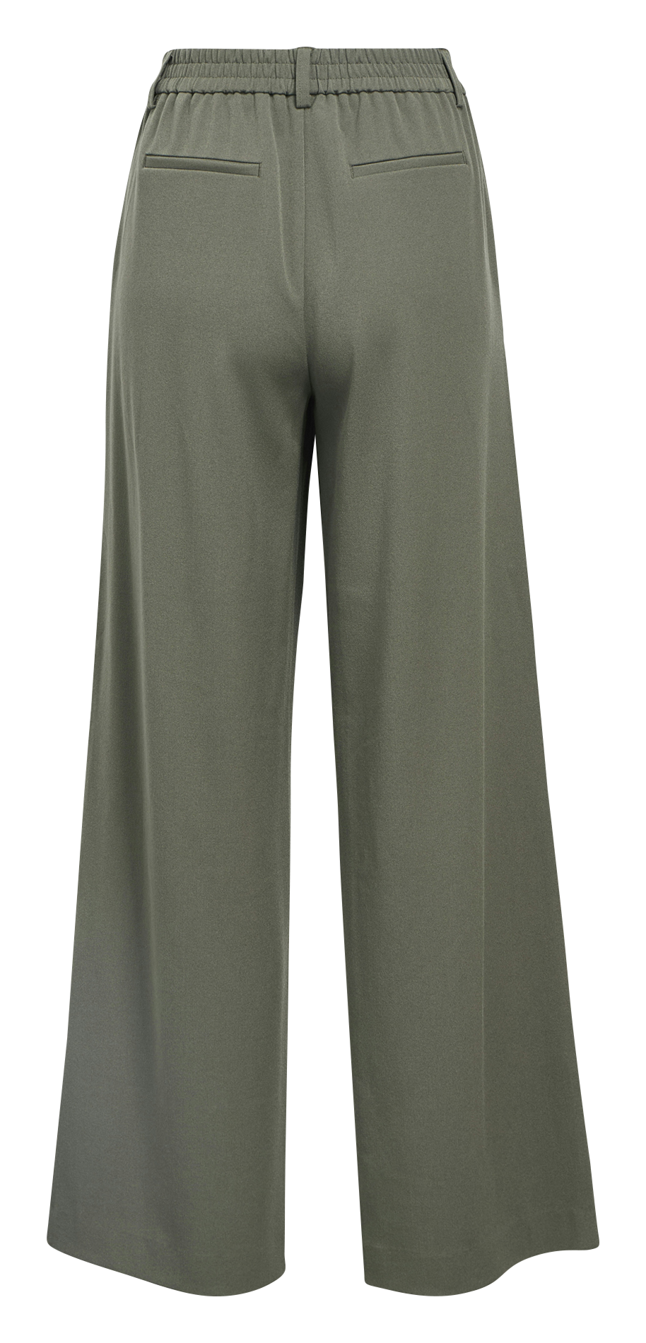 Soepelvallende bandplooibroek OBJECT Kaki