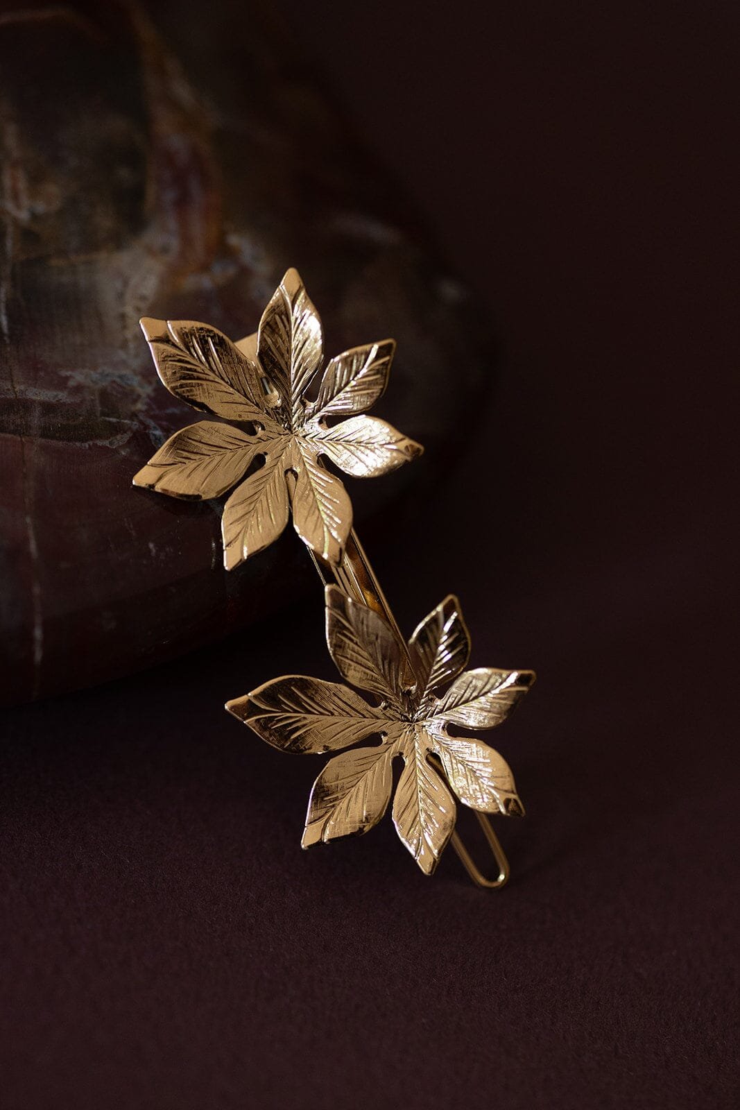 HESPÉRIS - fine gold-plated flower hair slide MONSIEUR SIMONE Golden
