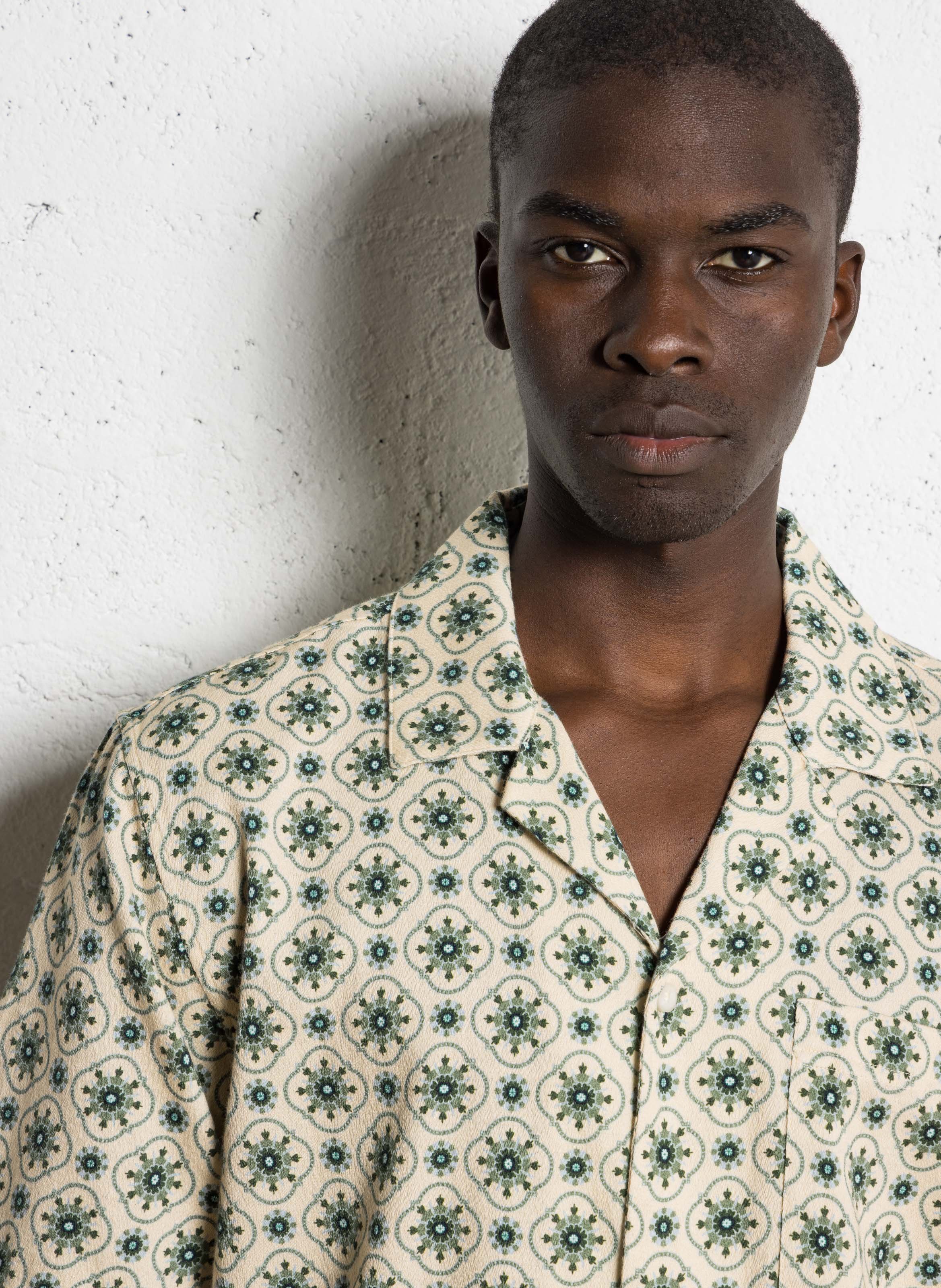 Organic cotton shirt with classic collar LES DEUX Beige