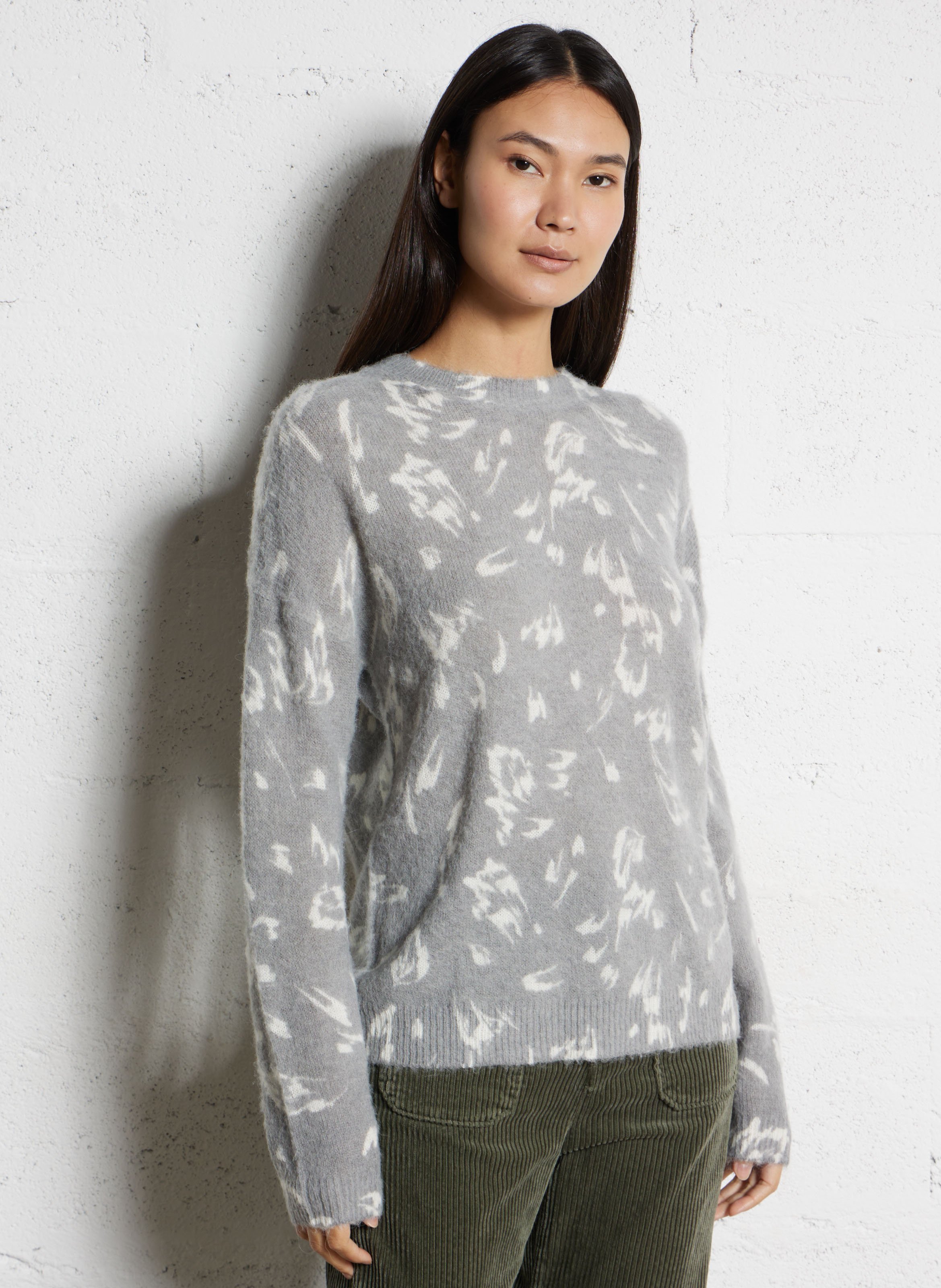 Flared broek van corduroy ACQUAVERDE Kaki