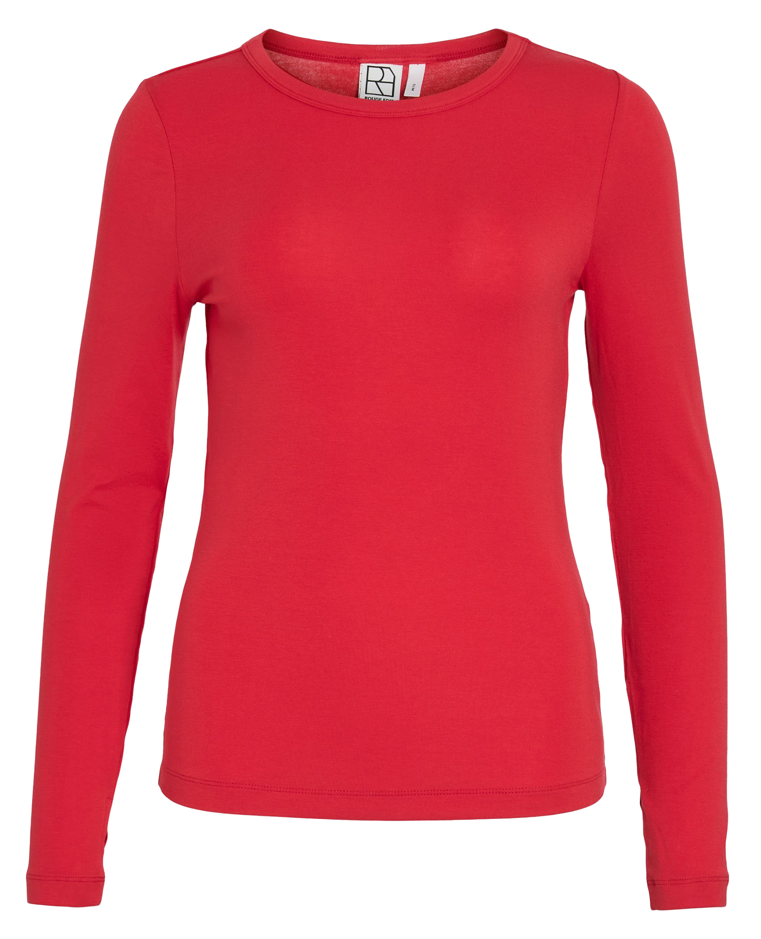 Tee-shirt ajusté col rond ROUGE EDIT Rouge