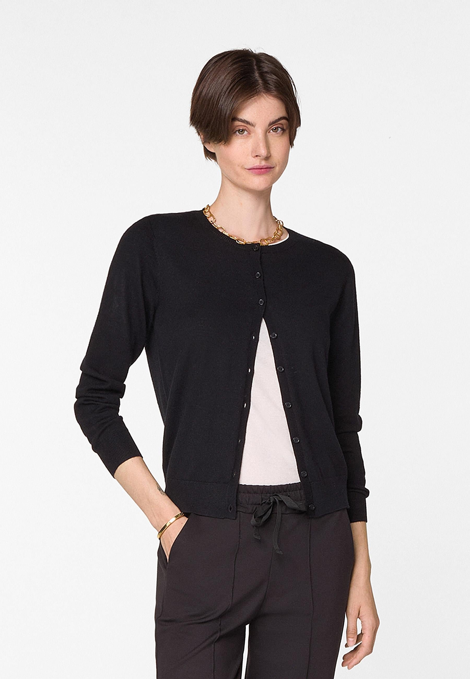 Merino wool cardigan RODIER Black