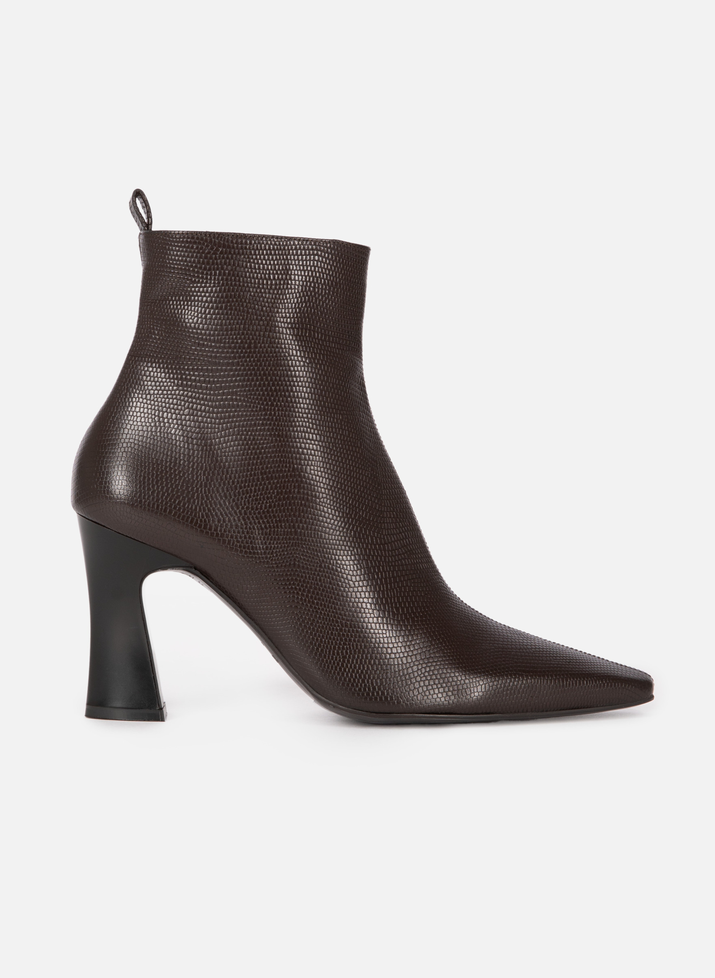 Lizard effect leather boots THE KOOPLES Brown