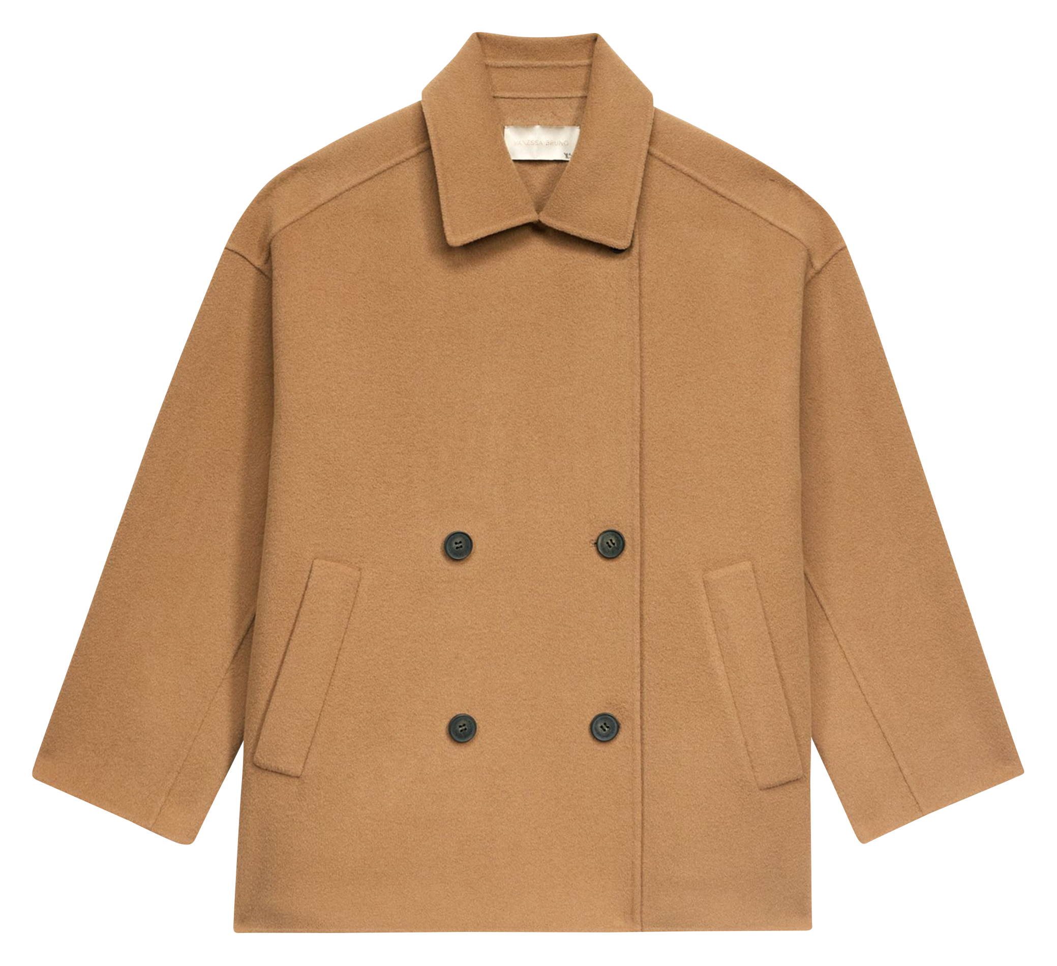 Classic-collar wool coat VANESSA BRUNO Brown