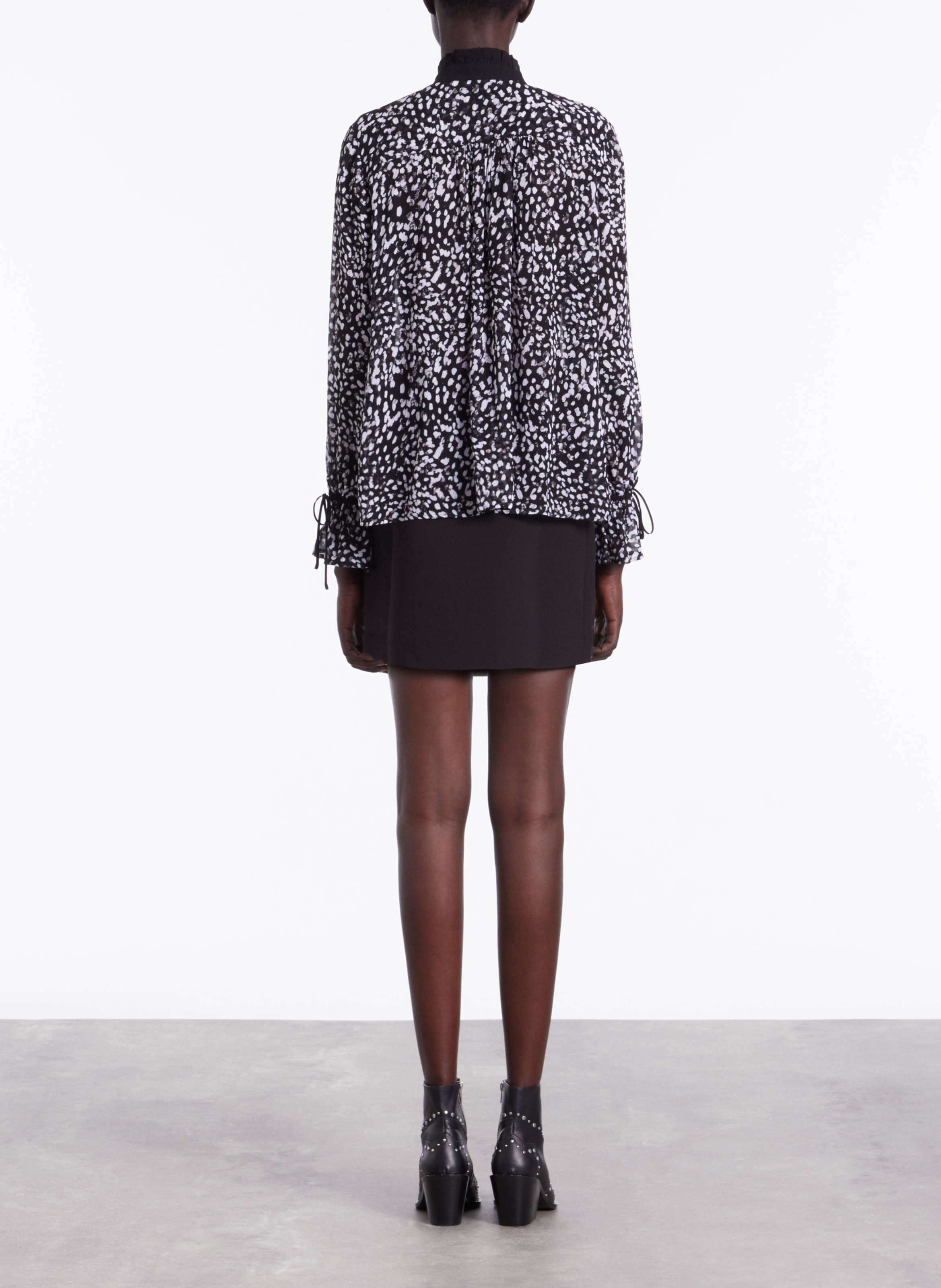 Printed high-neck blouse THE KOOPLES Black