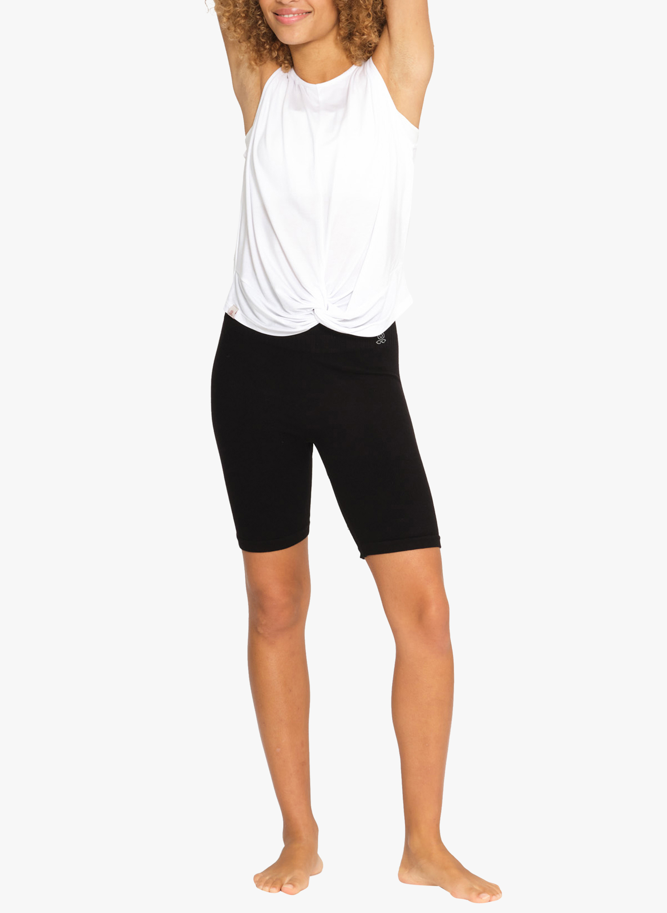 Gerade geschnittenes Yoga-Tanktop aus Feinstrick YOGA SEARCHER Weiss