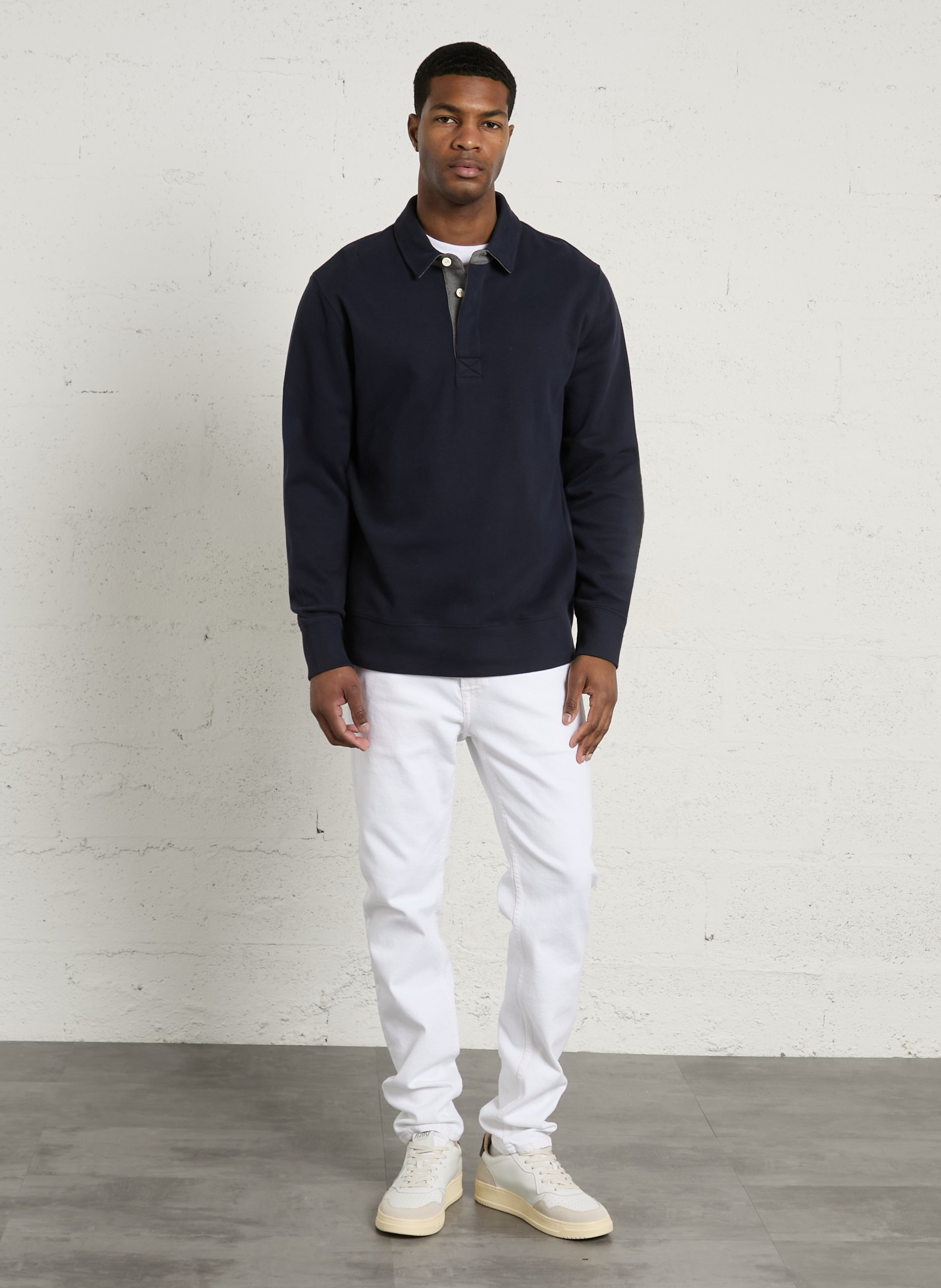 Polo droit en coton GANT Bleu