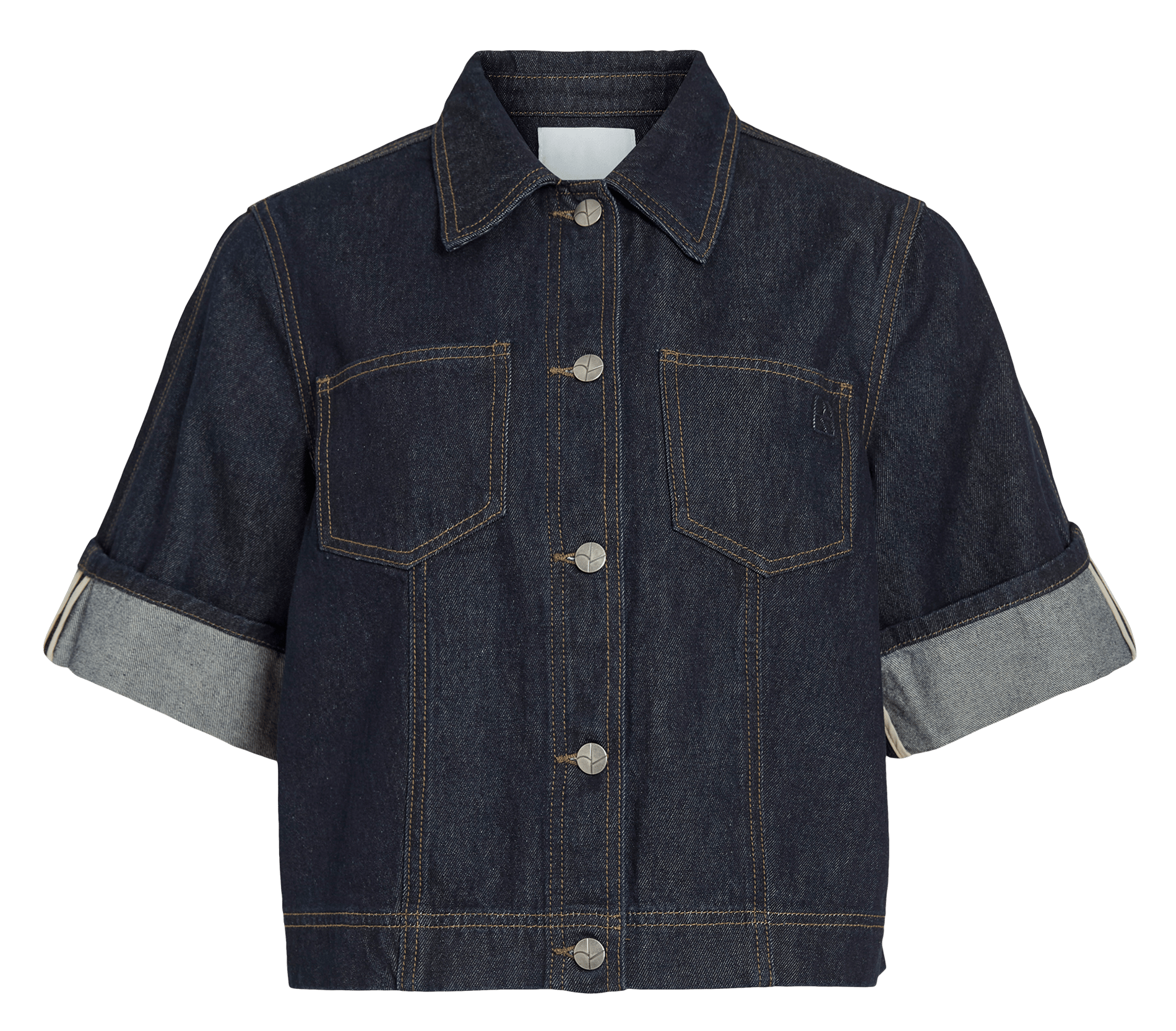 Straight shirt in cotton and recycled cotton ROUGE EDIT Blue
