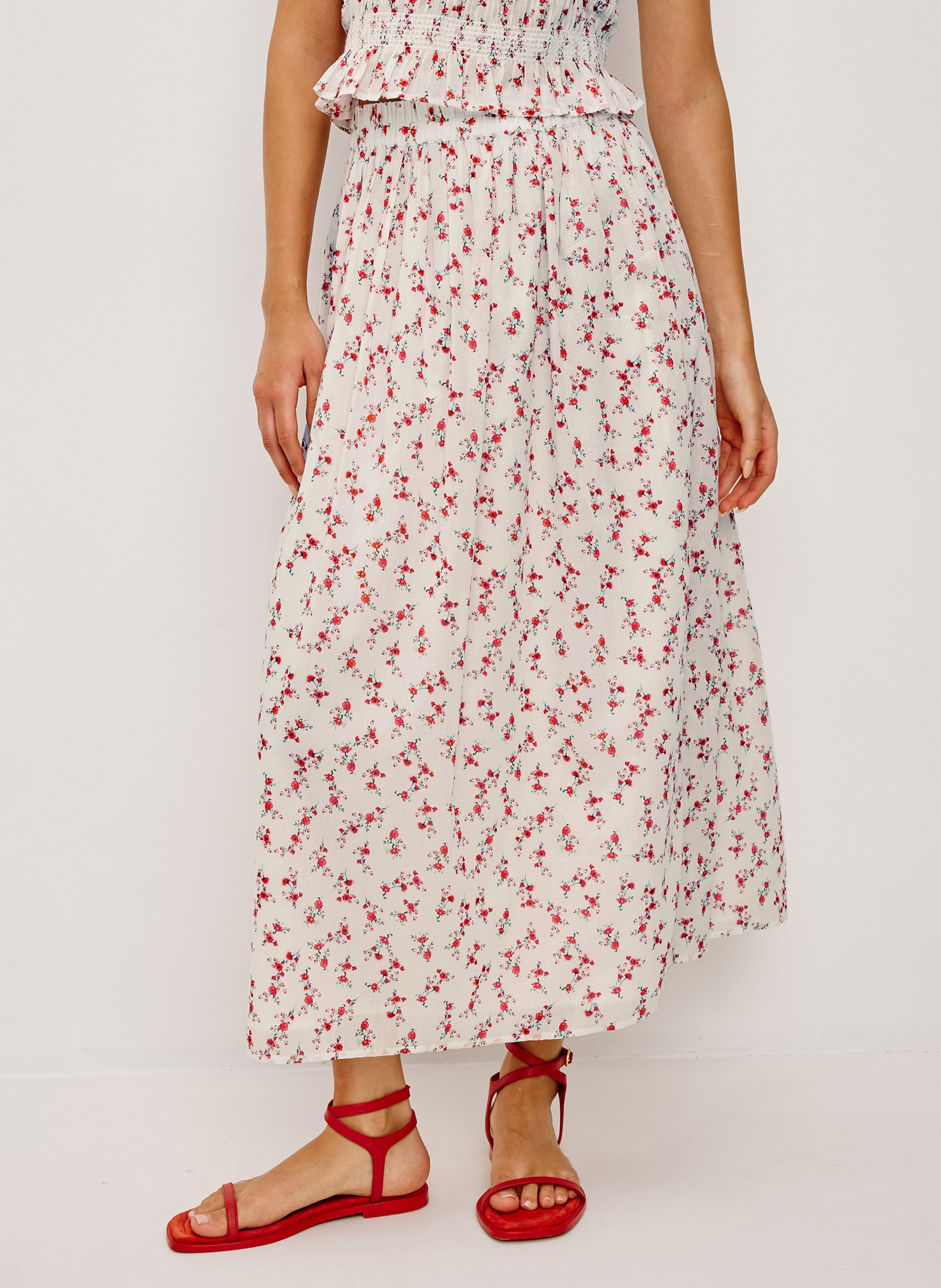 Elasticated Long Floral Skirt RAILS Multicolored