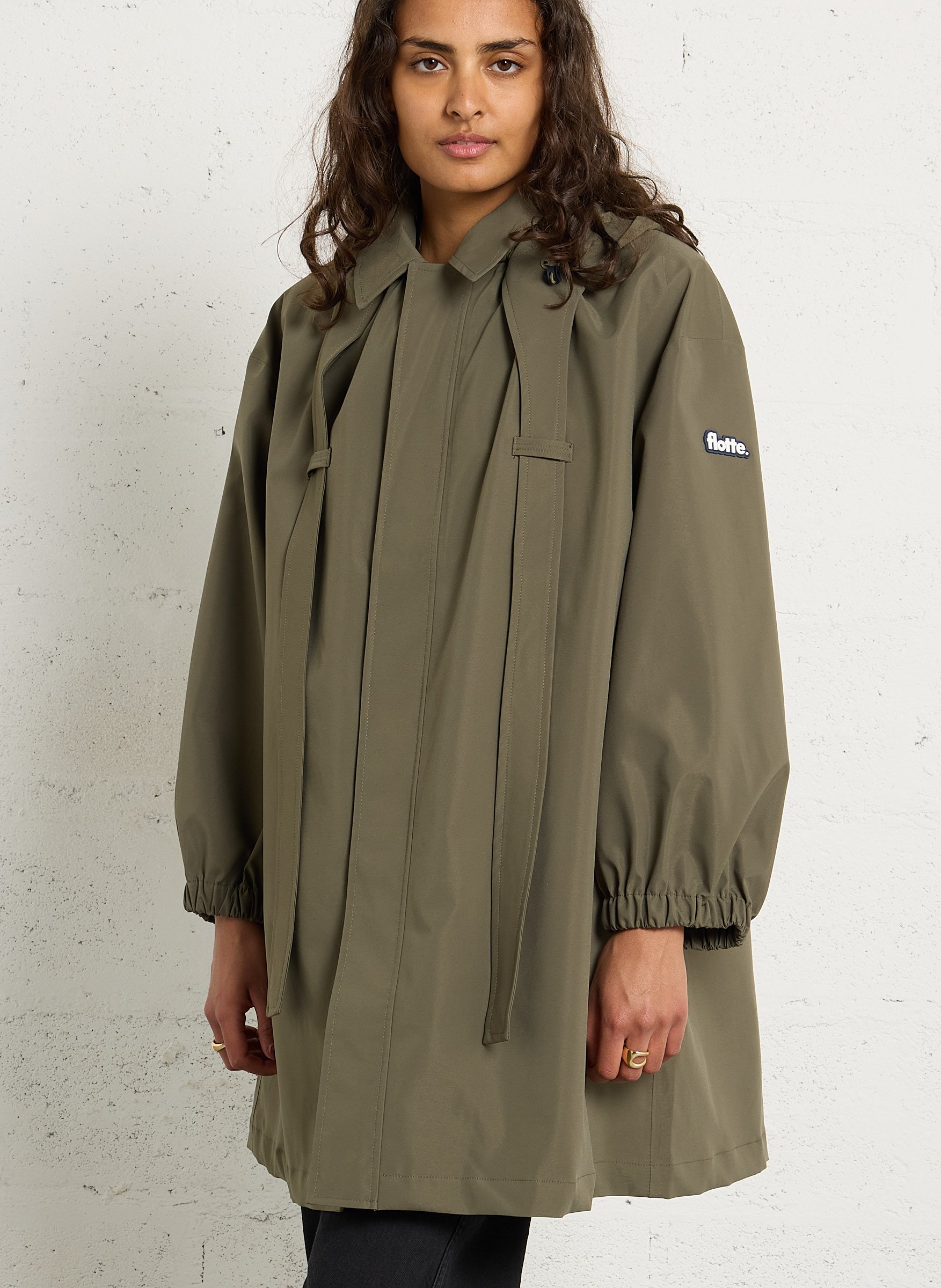 Raincoat with classic collar FLOTTE Green