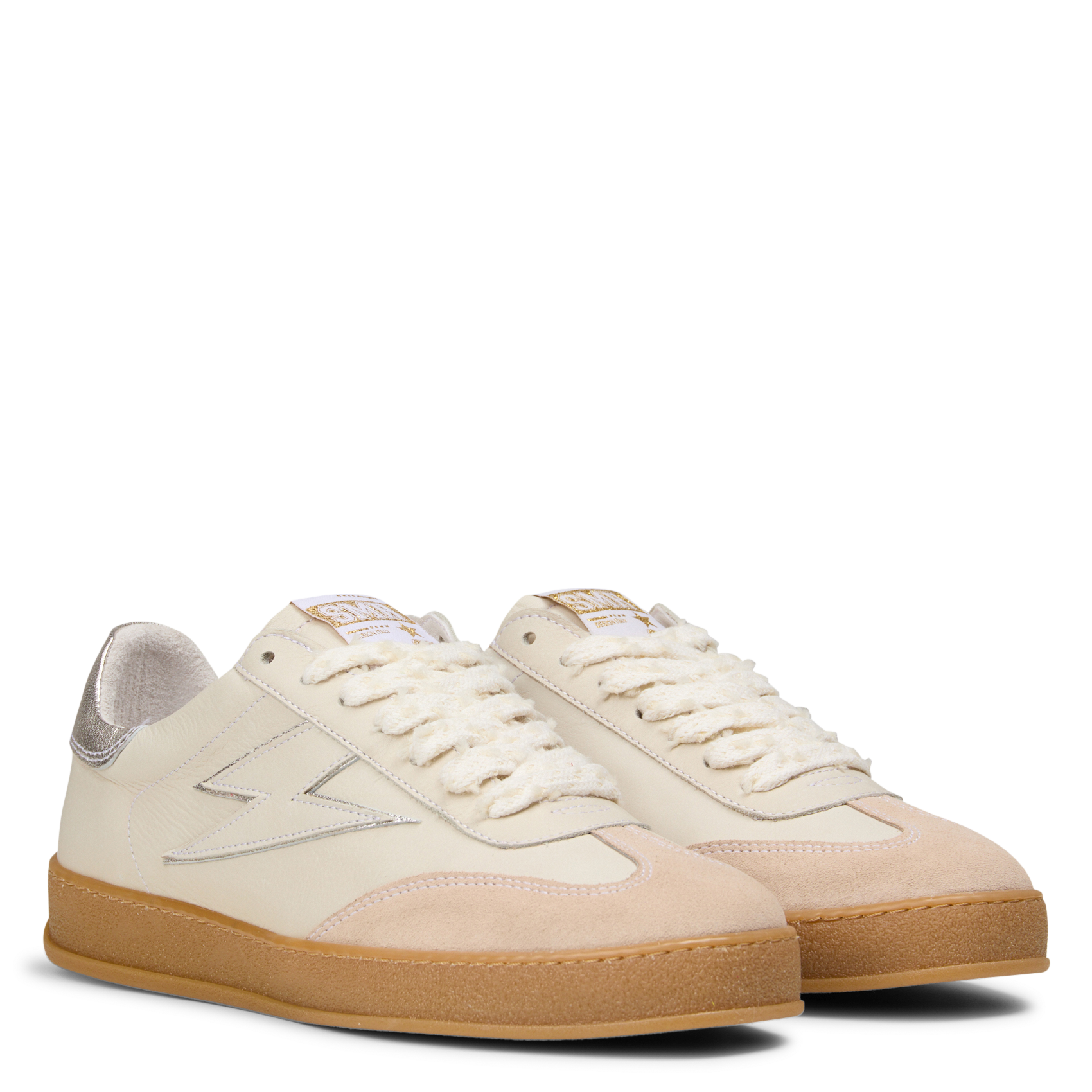 Baskets basses en cuir mélangé SEMERDJIAN - SMR Beige