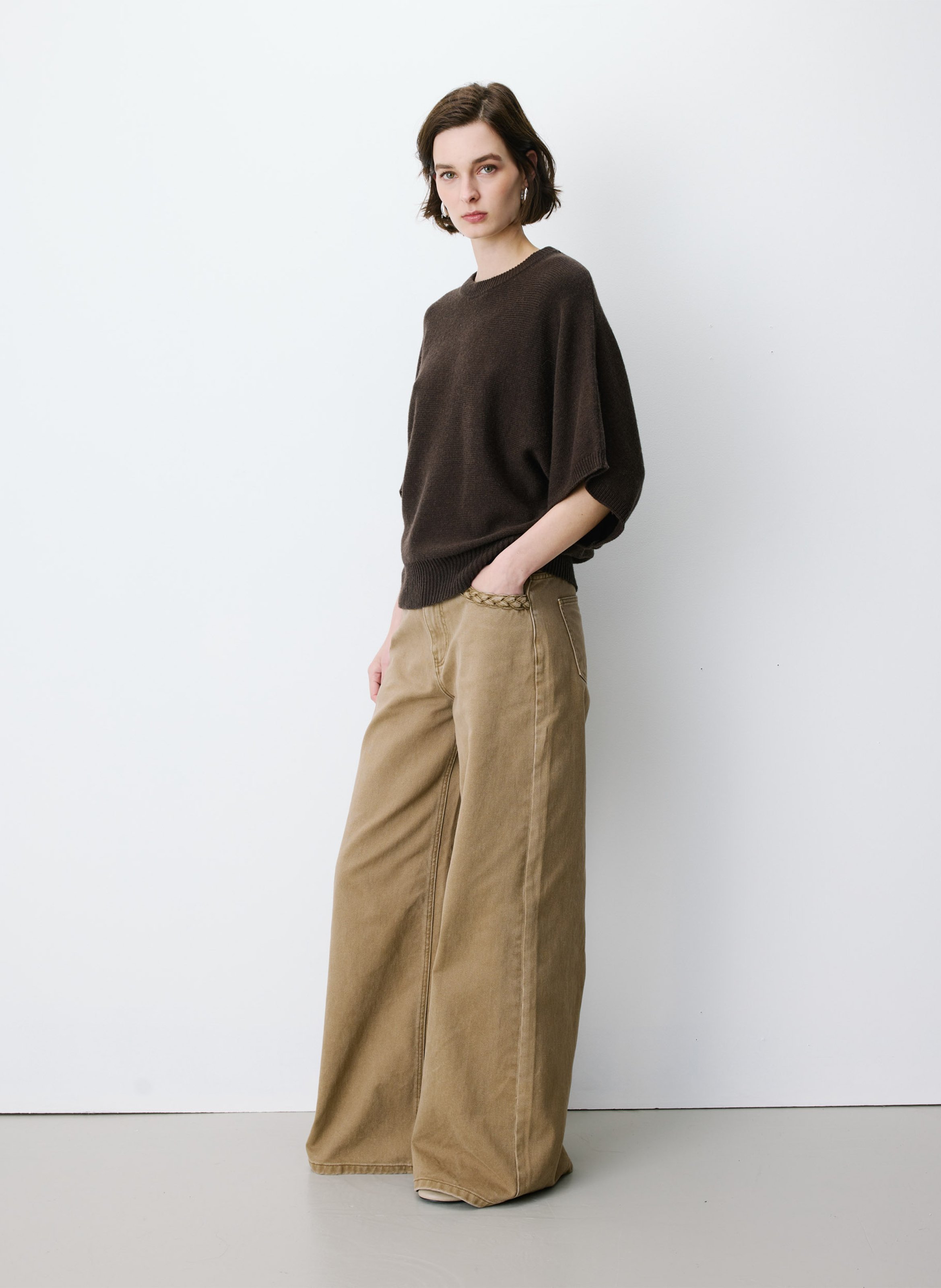 Pull oversize col rond | Marron GRACE ET MILA Femme