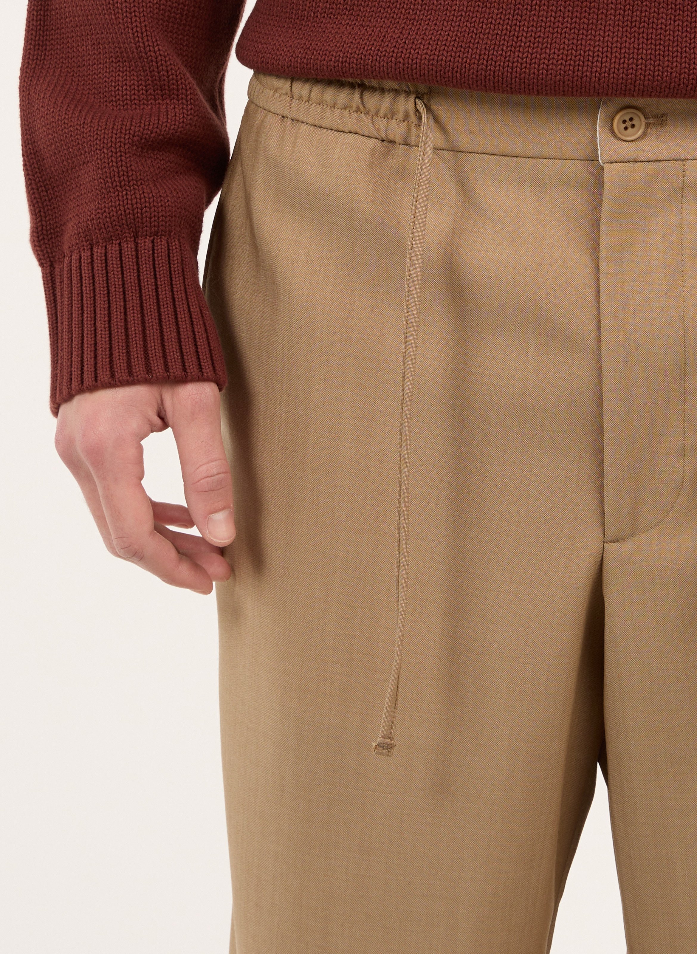 Bandol - Gerade geschnittene Wollhose SAISON 1865 Beige