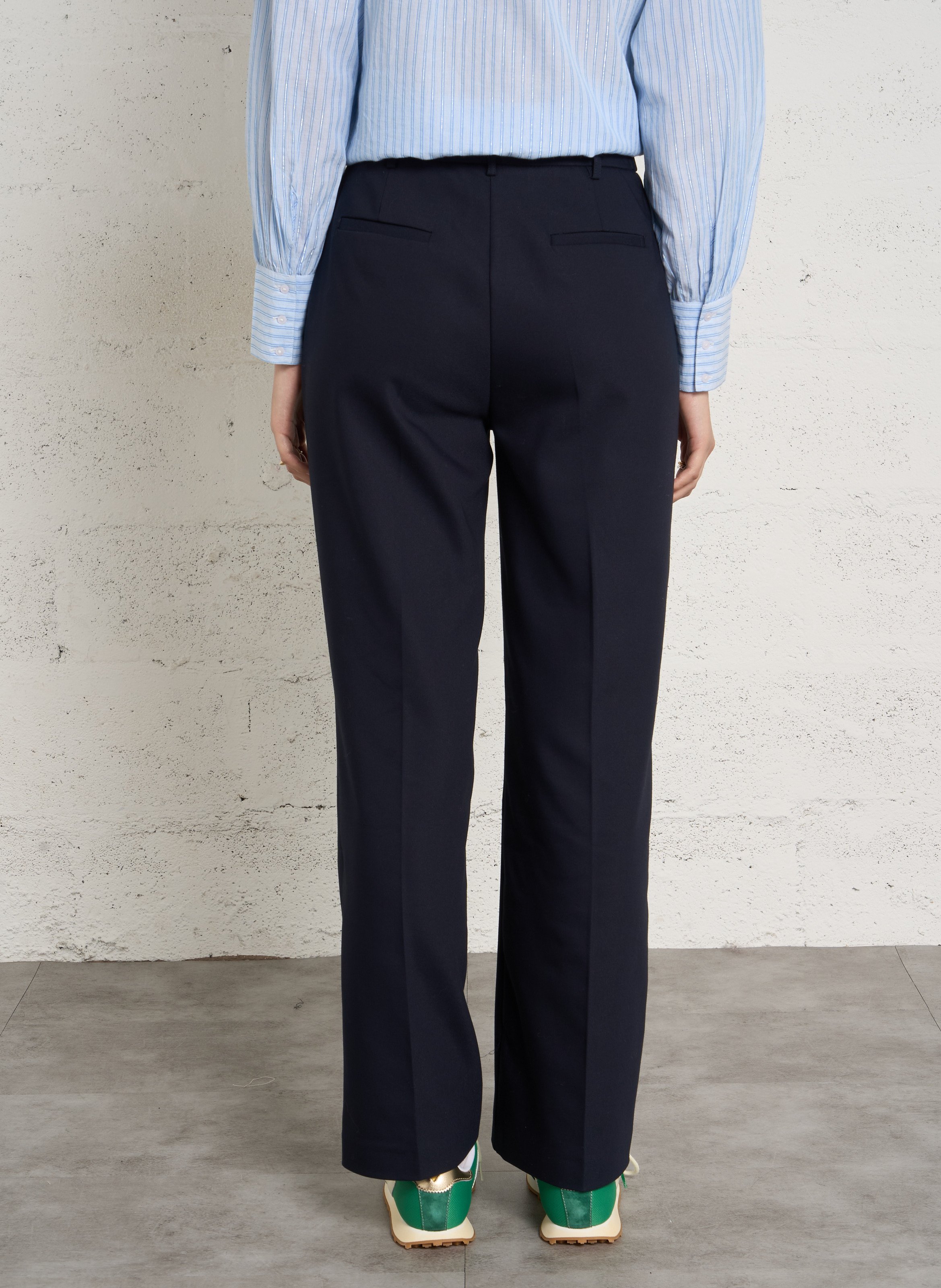 Pantalon droit en coton mélangé SUD EXPRESS Bleu
