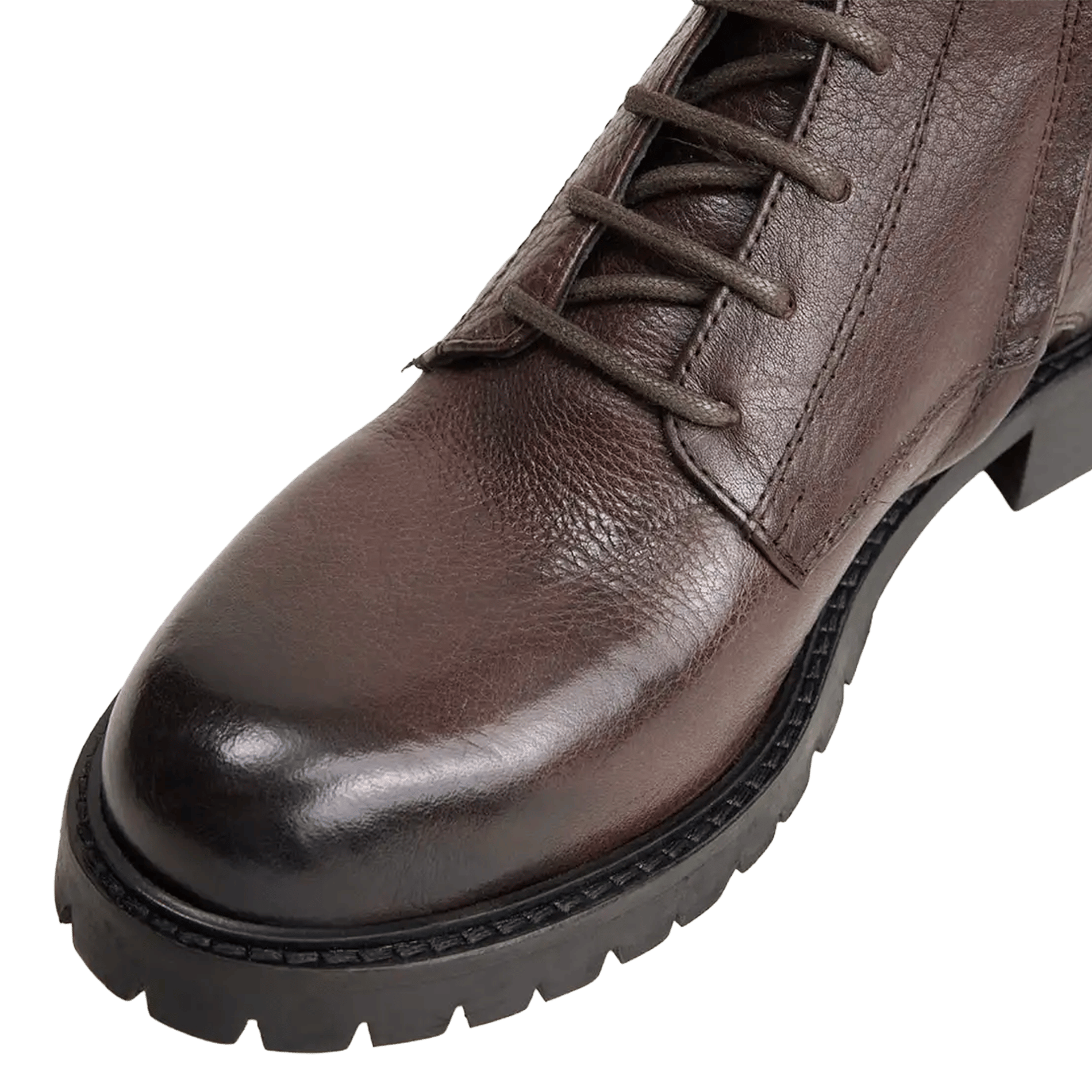 Bottes en cuir à lacets JONAK Marron