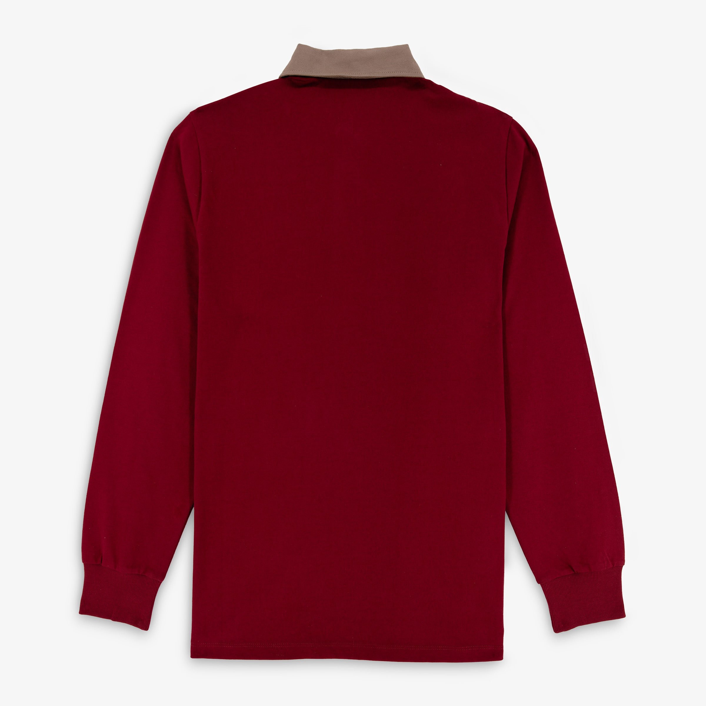 Long-sleeved cotton rugby shirt SERGE BLANCO Red